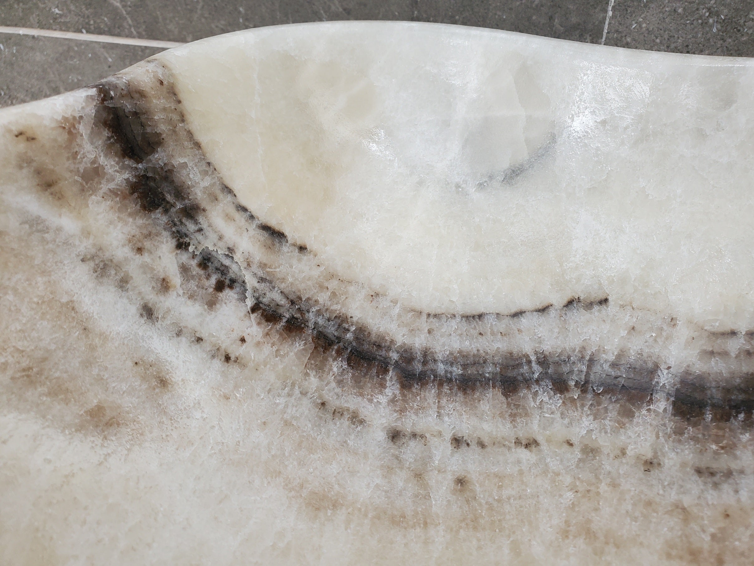 S32_05 Onyx Stone Vessel Bathroom Sink - 16.5 x 11 inch