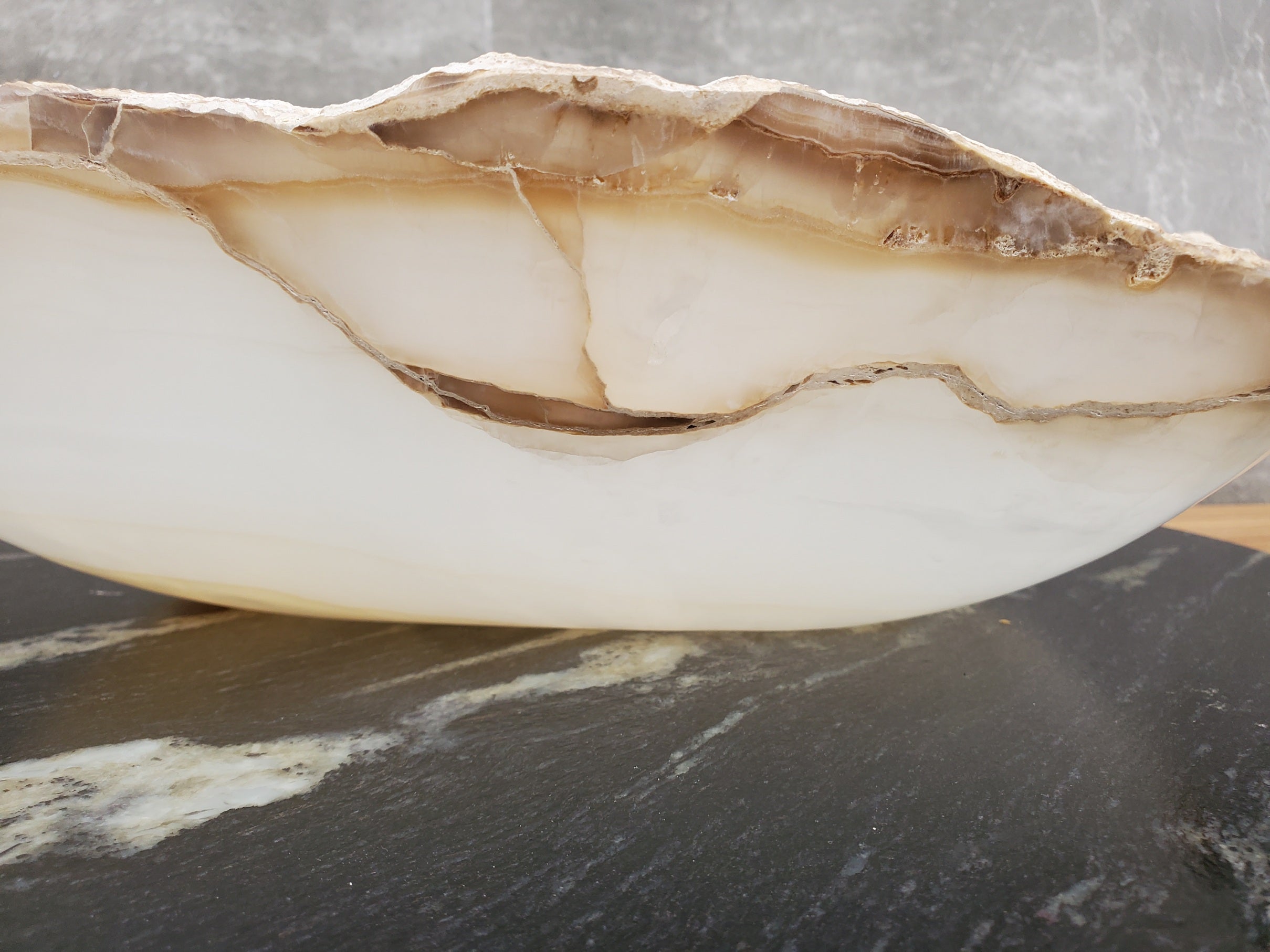 S32_13 Onyx Stone Vessel Bathroom Sink