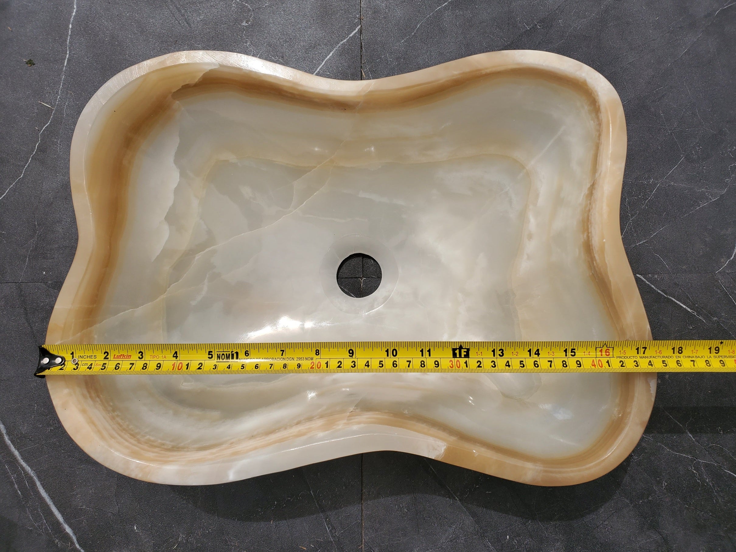 S32_14 Onyx Stone Vessel Bathroom Sink