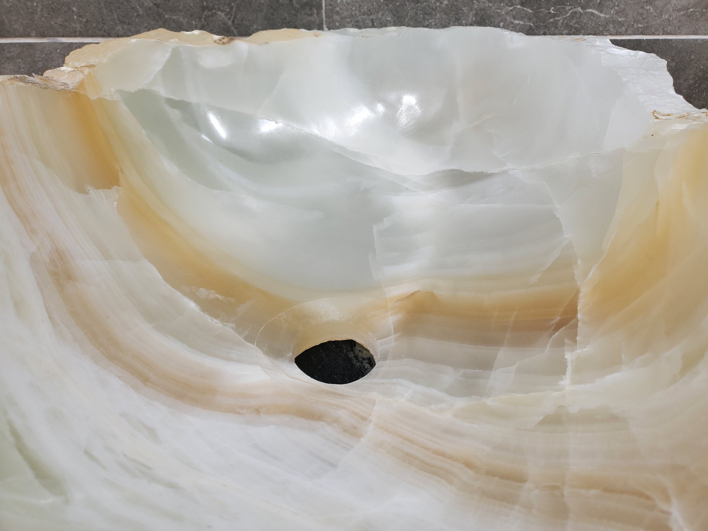 S31_48 Onyx Stone Vessel Bathroom Sink