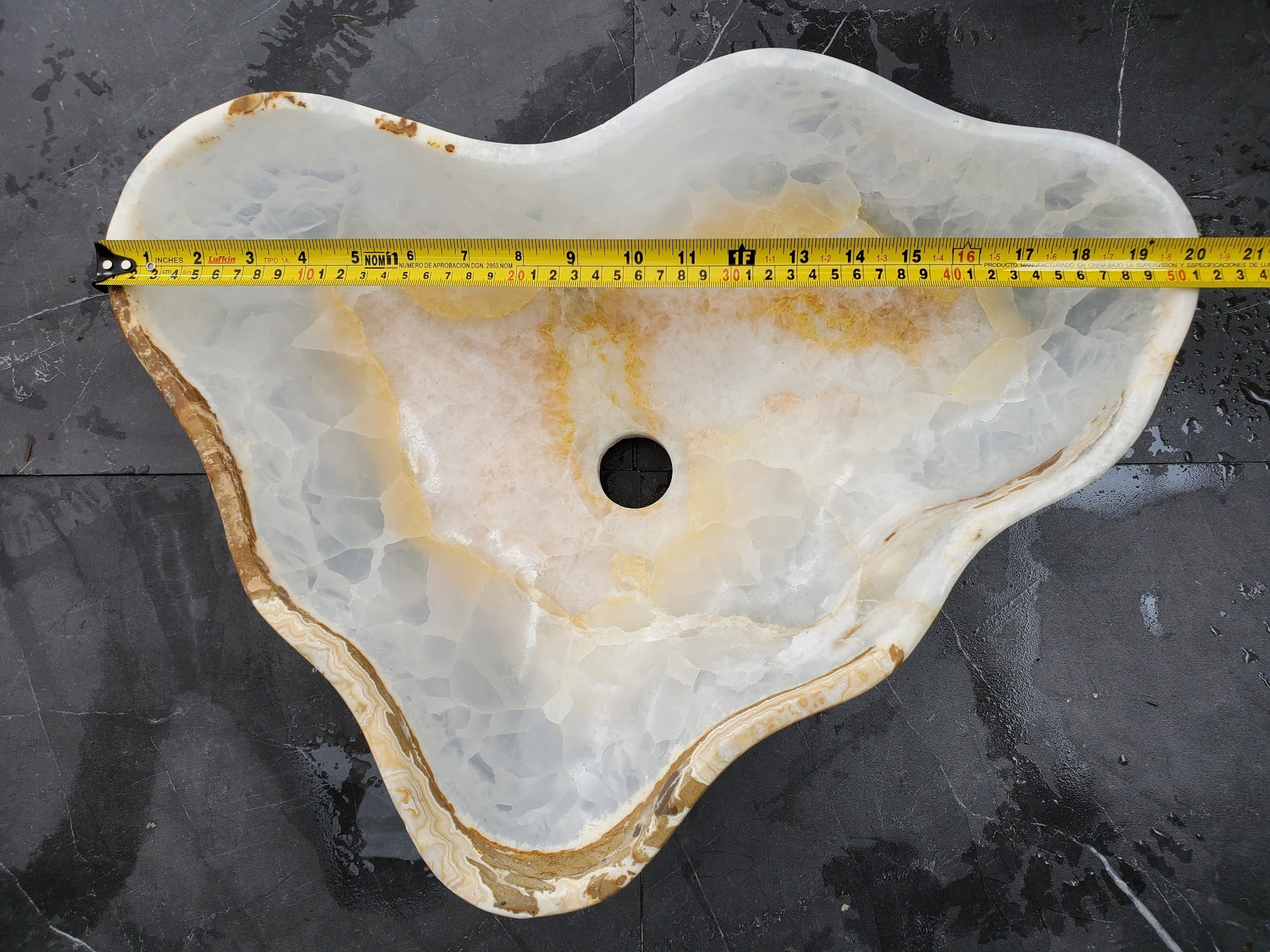 S32_10 Onyx Stone Vessel Bathroom Sink