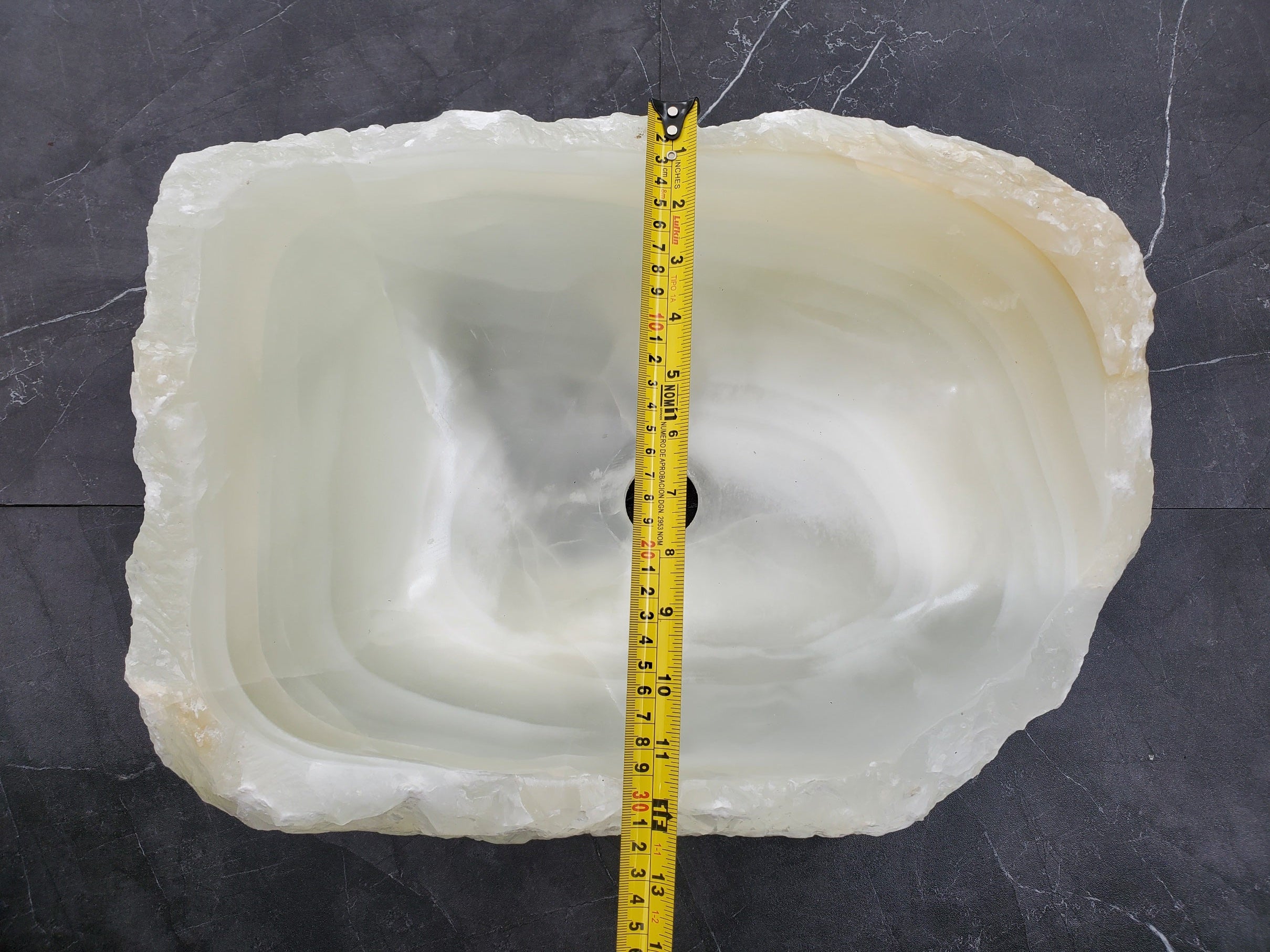 S31_46 Onyx Stone Vessel Bathroom Sink