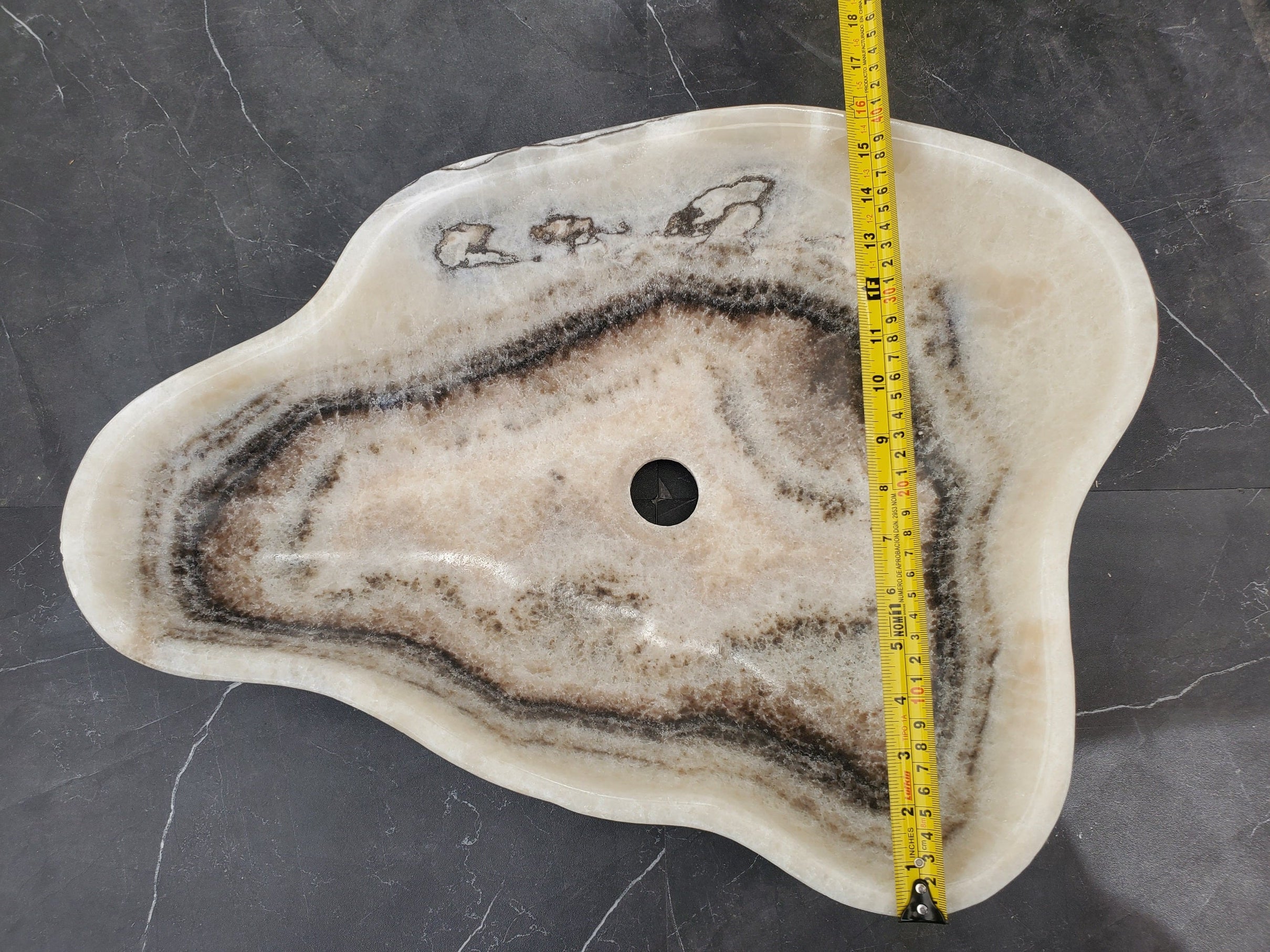 S32_23 Onyx Stone Vessel Bathroom Sink