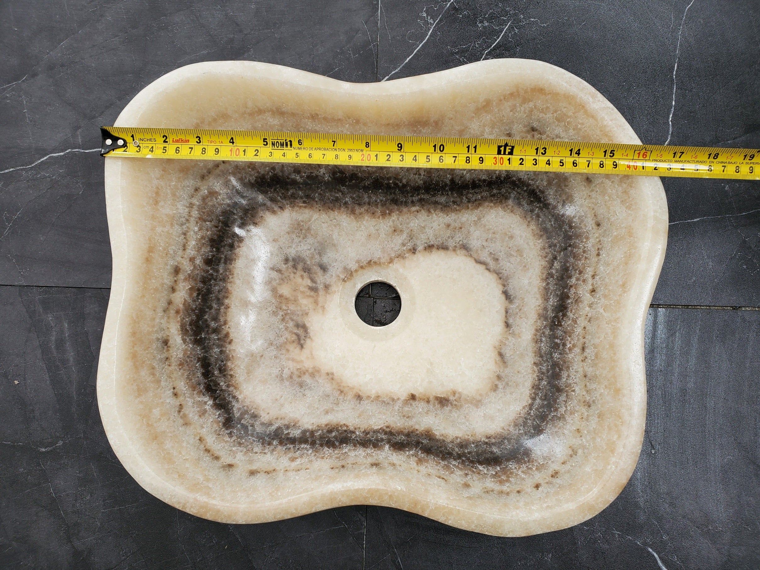 S32_12 Onyx Stone Vessel Bathroom Sink