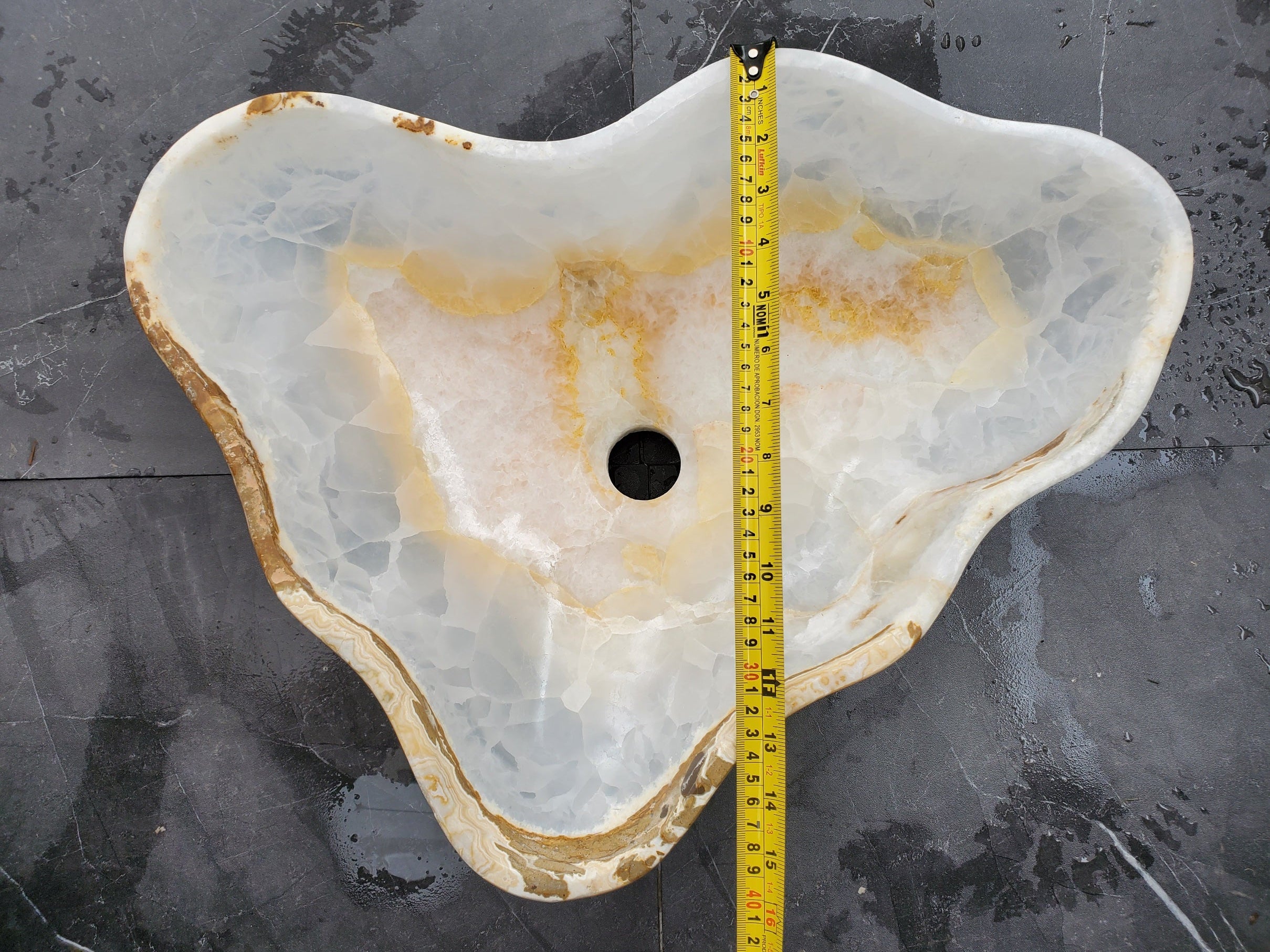 S32_10 Onyx Stone Vessel Bathroom Sink