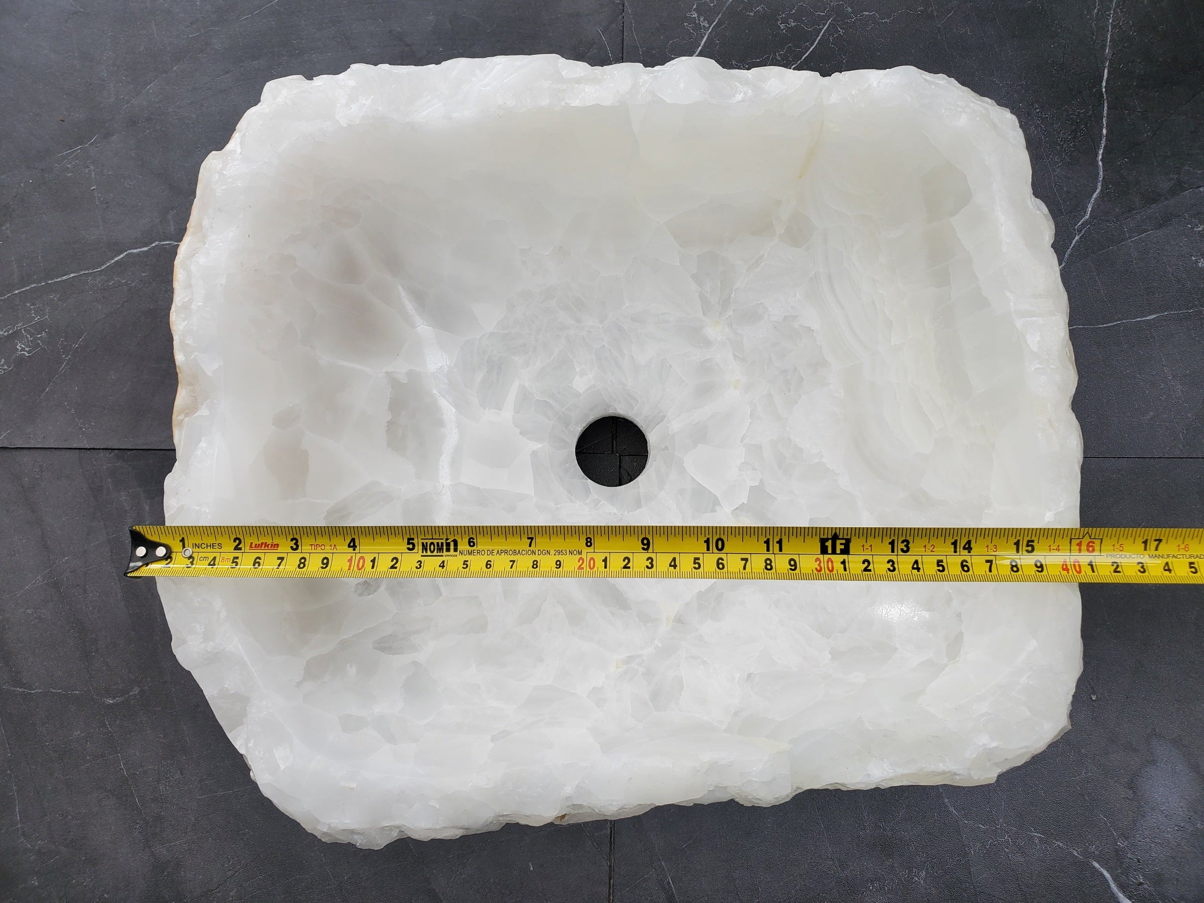 S31_47 Onyx Stone Vessel Bathroom Sink