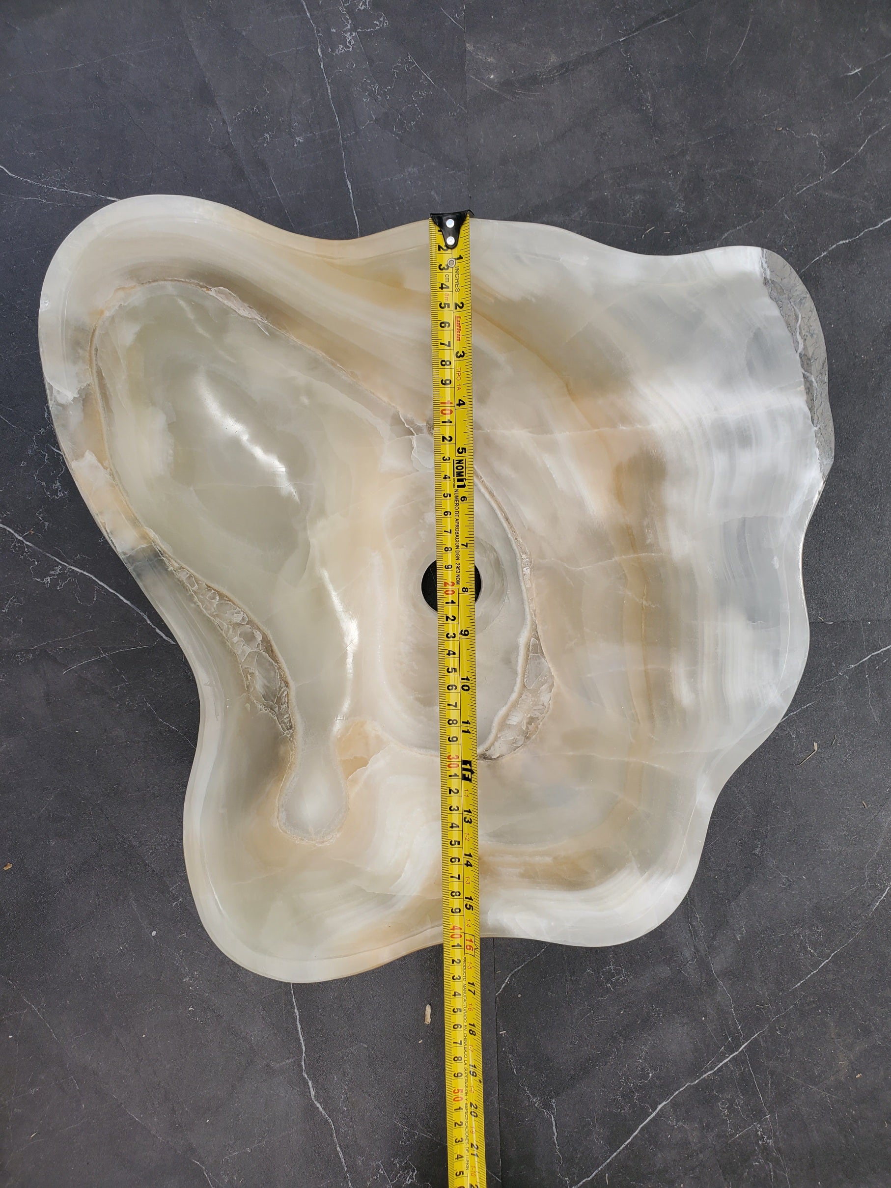 S33_23 White Onyx Bathroom Vessel Sink