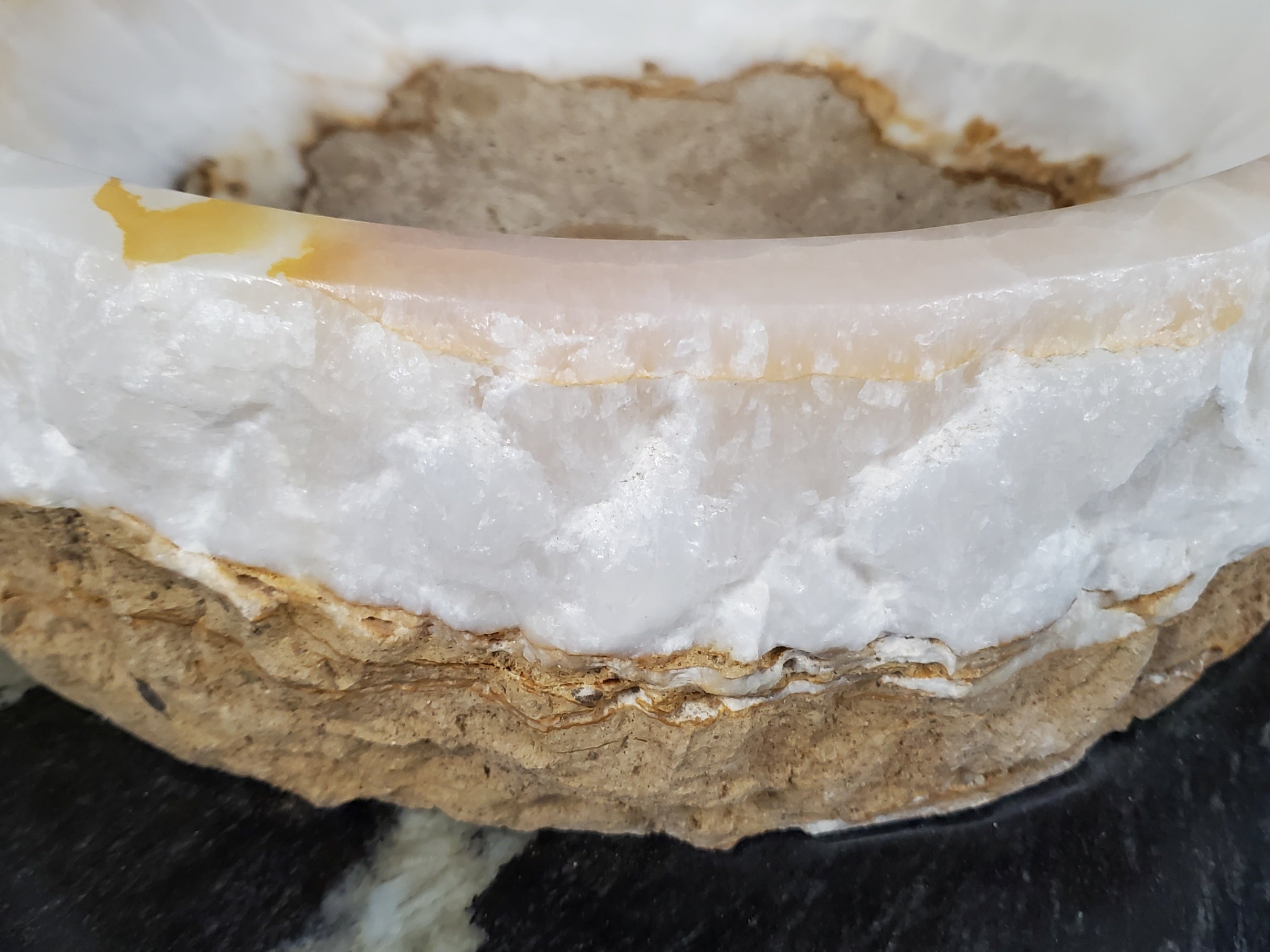 White Onyx Marble Vessel Sink – Round Natural Stone Countertop Sink, Polished Vanity Basin, Luxury Spa Bathroom Decor 16 Inch S40_06 Bathroom Sinks Featured Onyx Sinks Sinks
