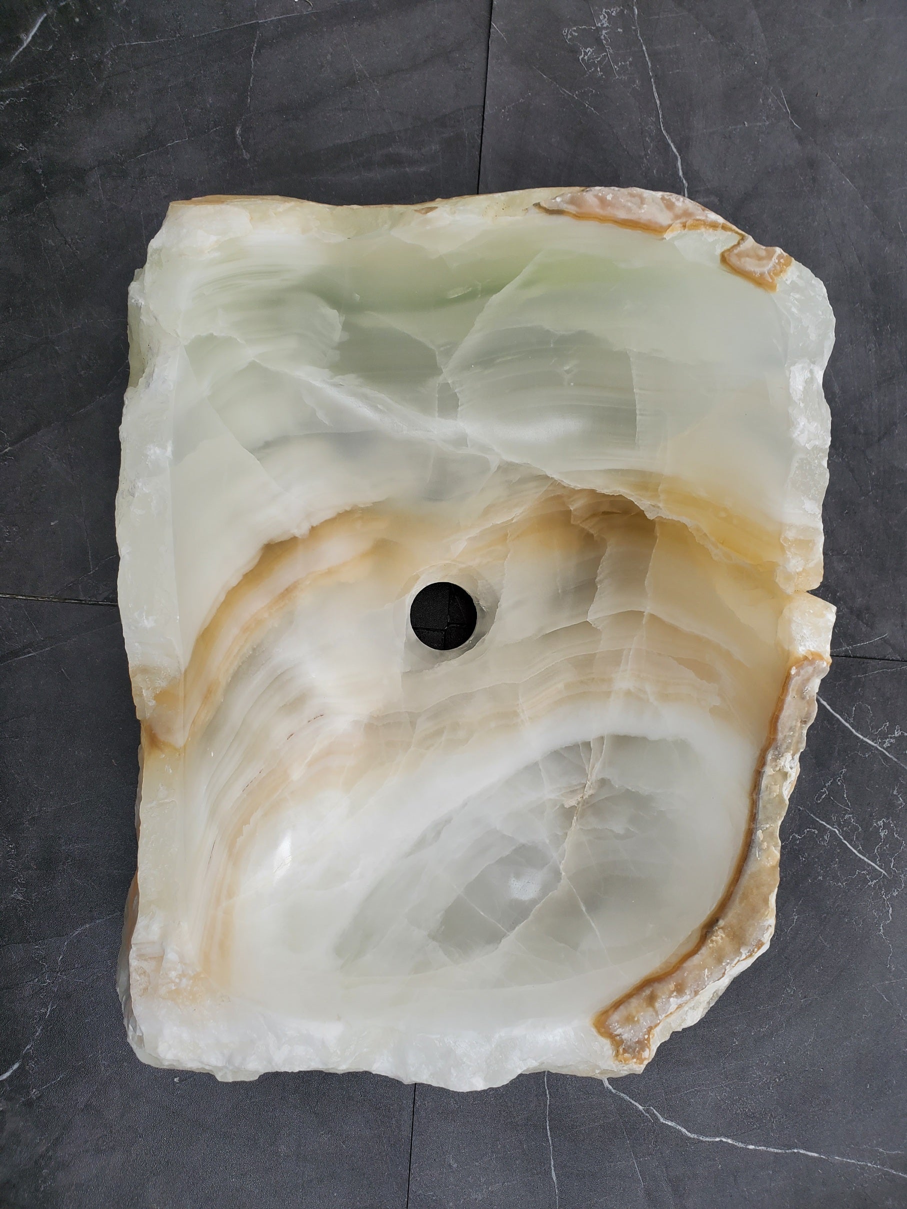 S31_49 Onyx Stone Vessel Bathroom Sink