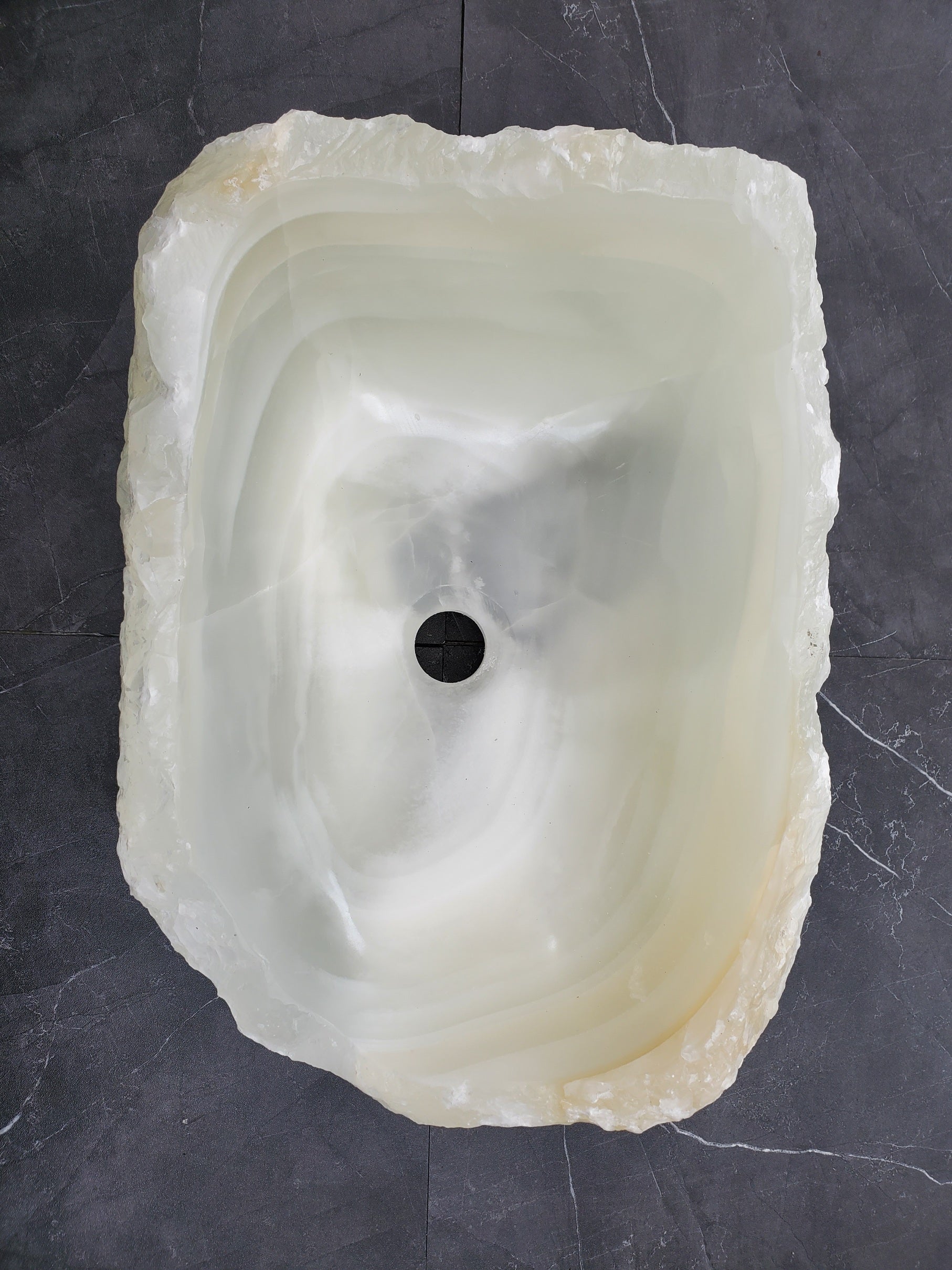 S31_46 Onyx Stone Vessel Bathroom Sink
