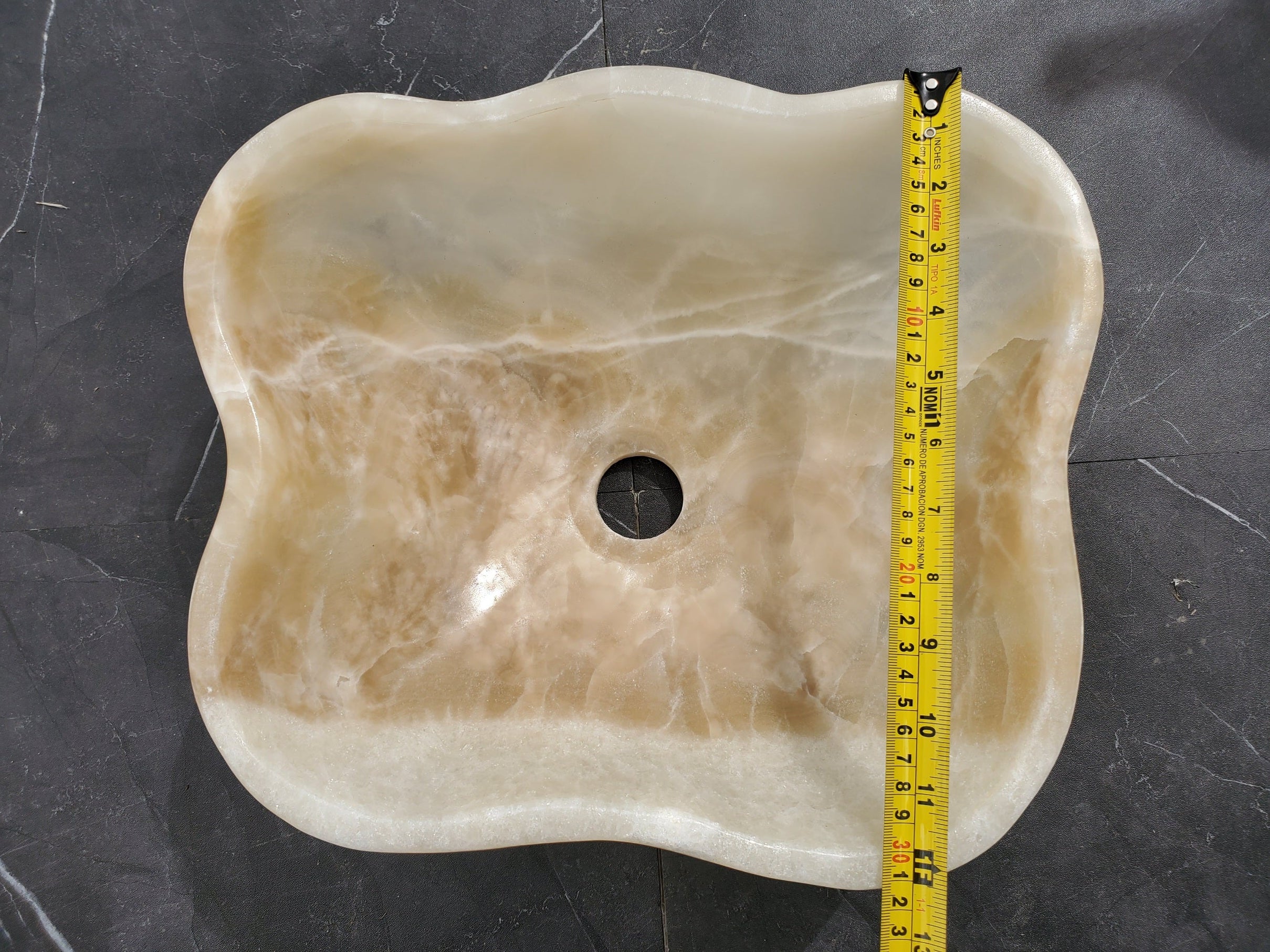 S32_22 Onyx Stone Vessel Bathroom Sink