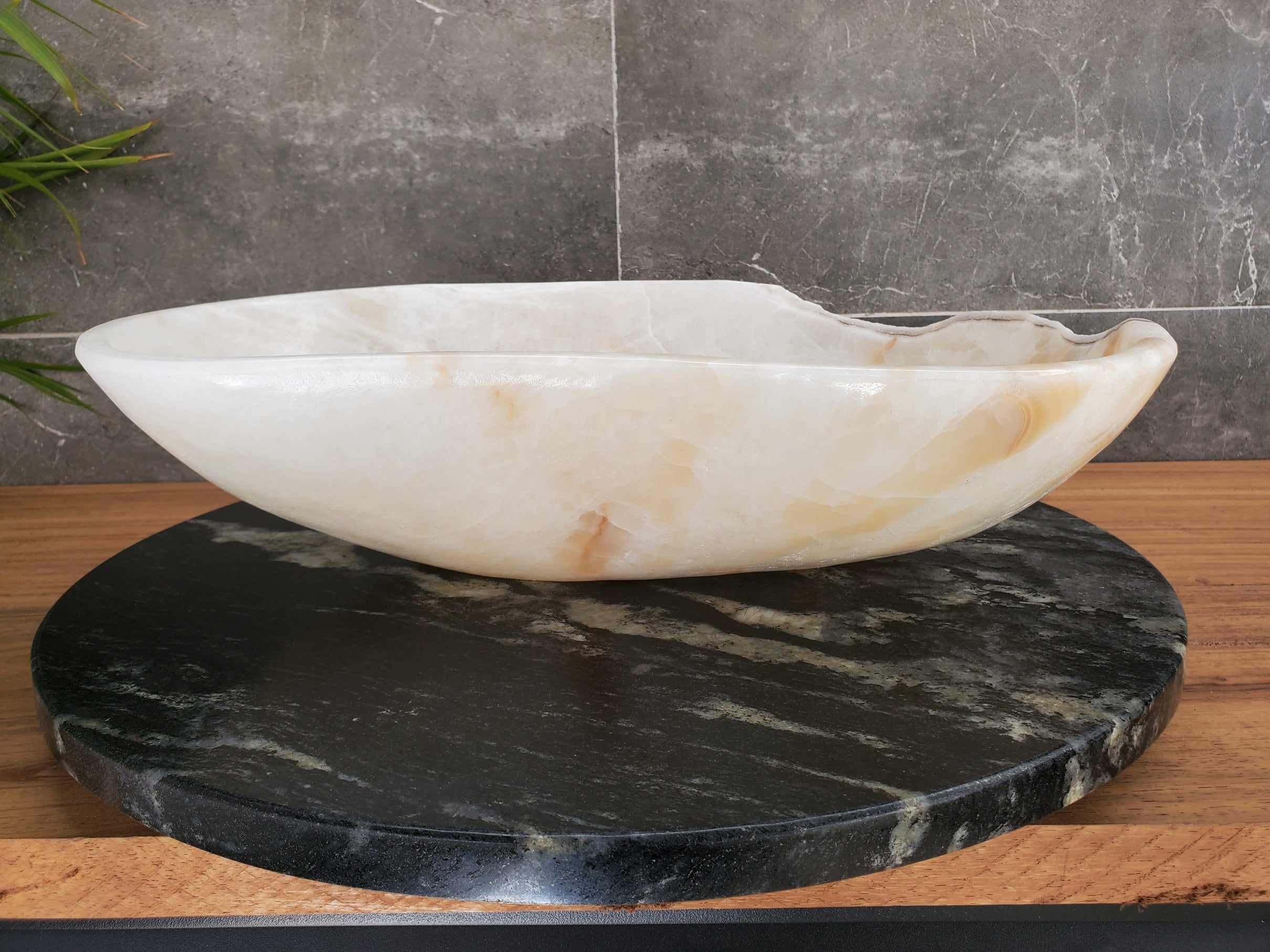 S33_33 Neutral White Onyx Bathroom Vessel Sink