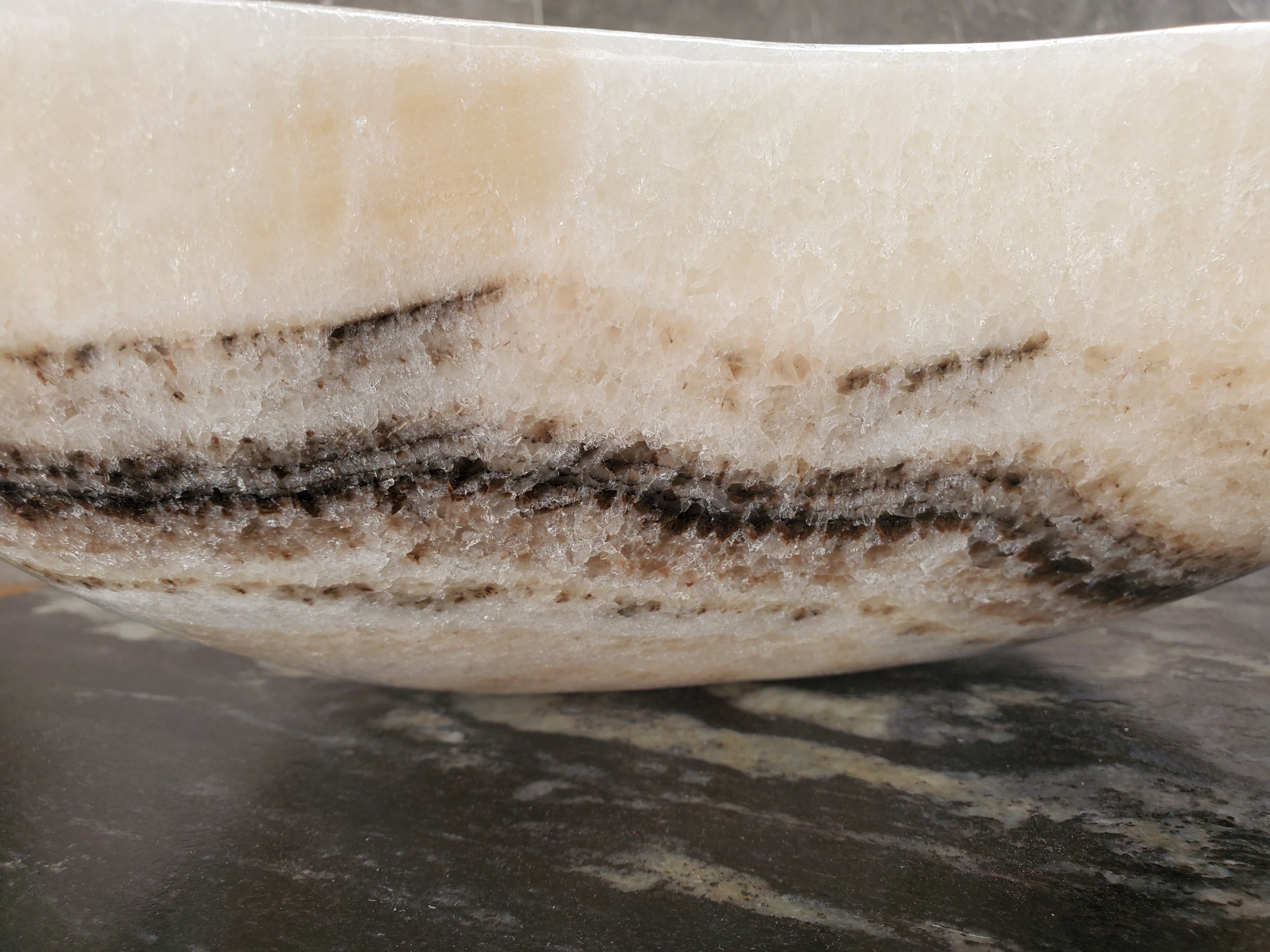 S32_23 Onyx Stone Vessel Bathroom Sink - 16.5 x 13.5 inch