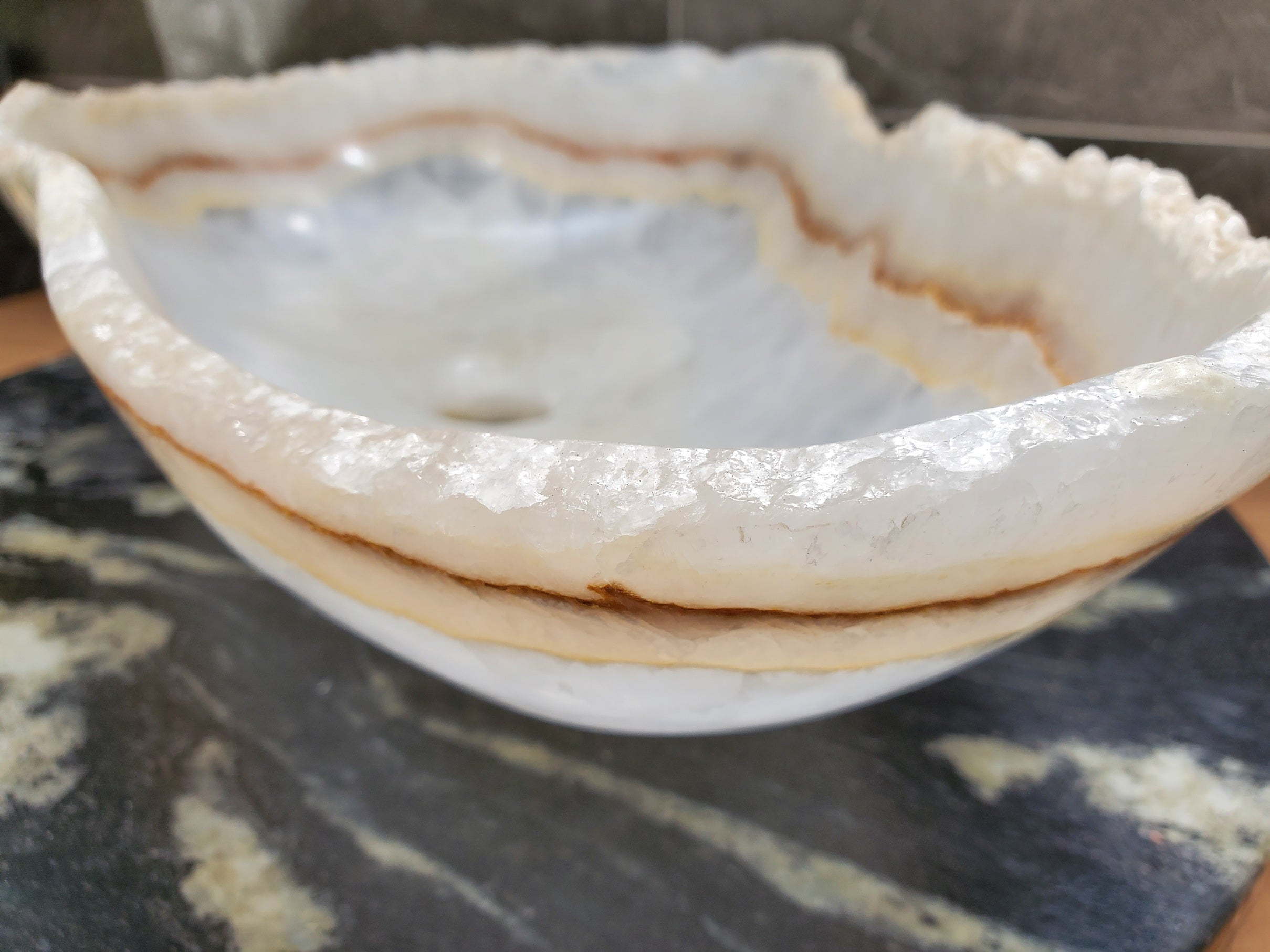 S31_38 Onyx Stone Vessel Bathroom Sink - 19 x 13 inch