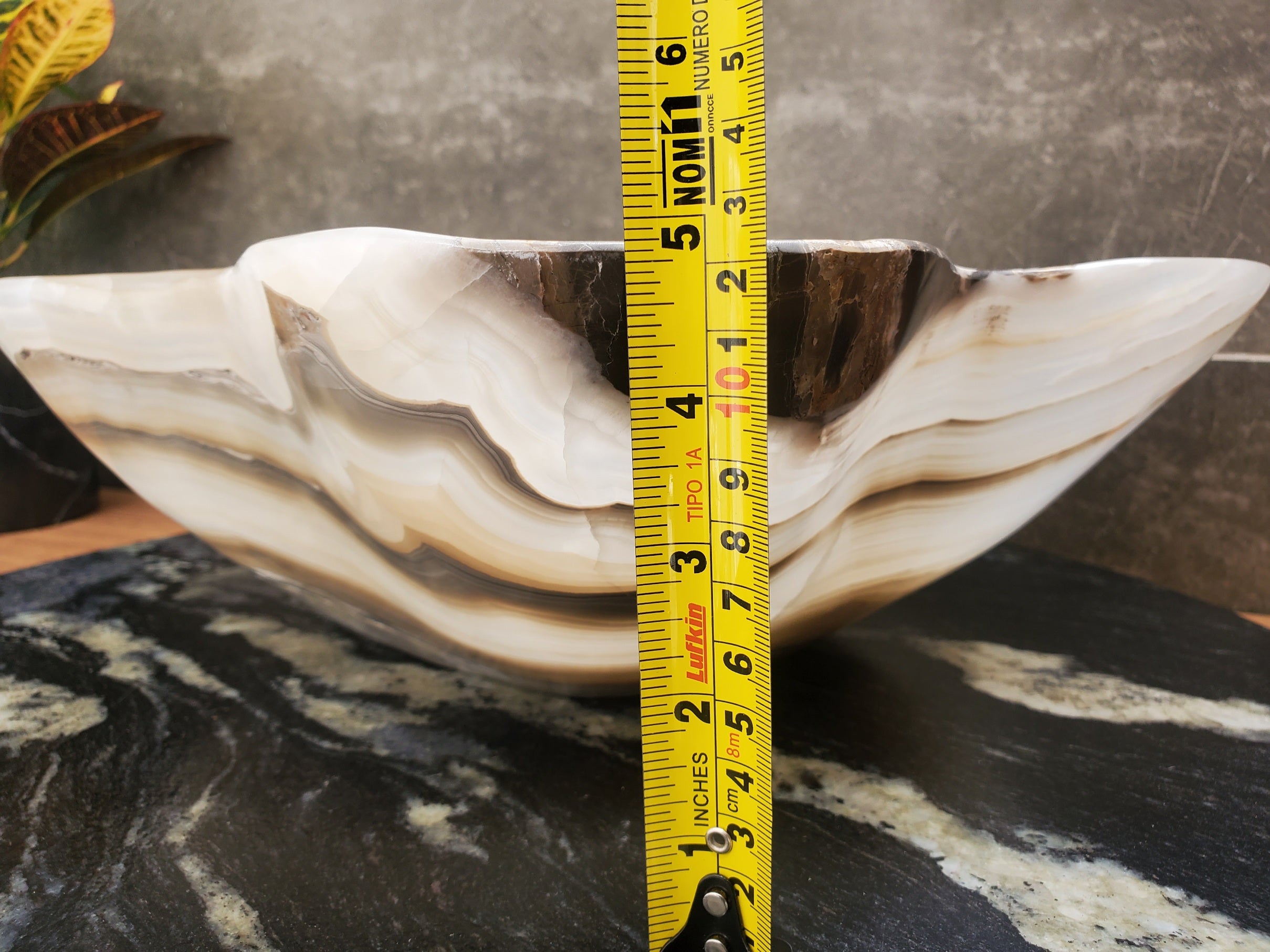 S32_17 Onyx Stone Vessel Bathroom Sink - 15 x 13 inch