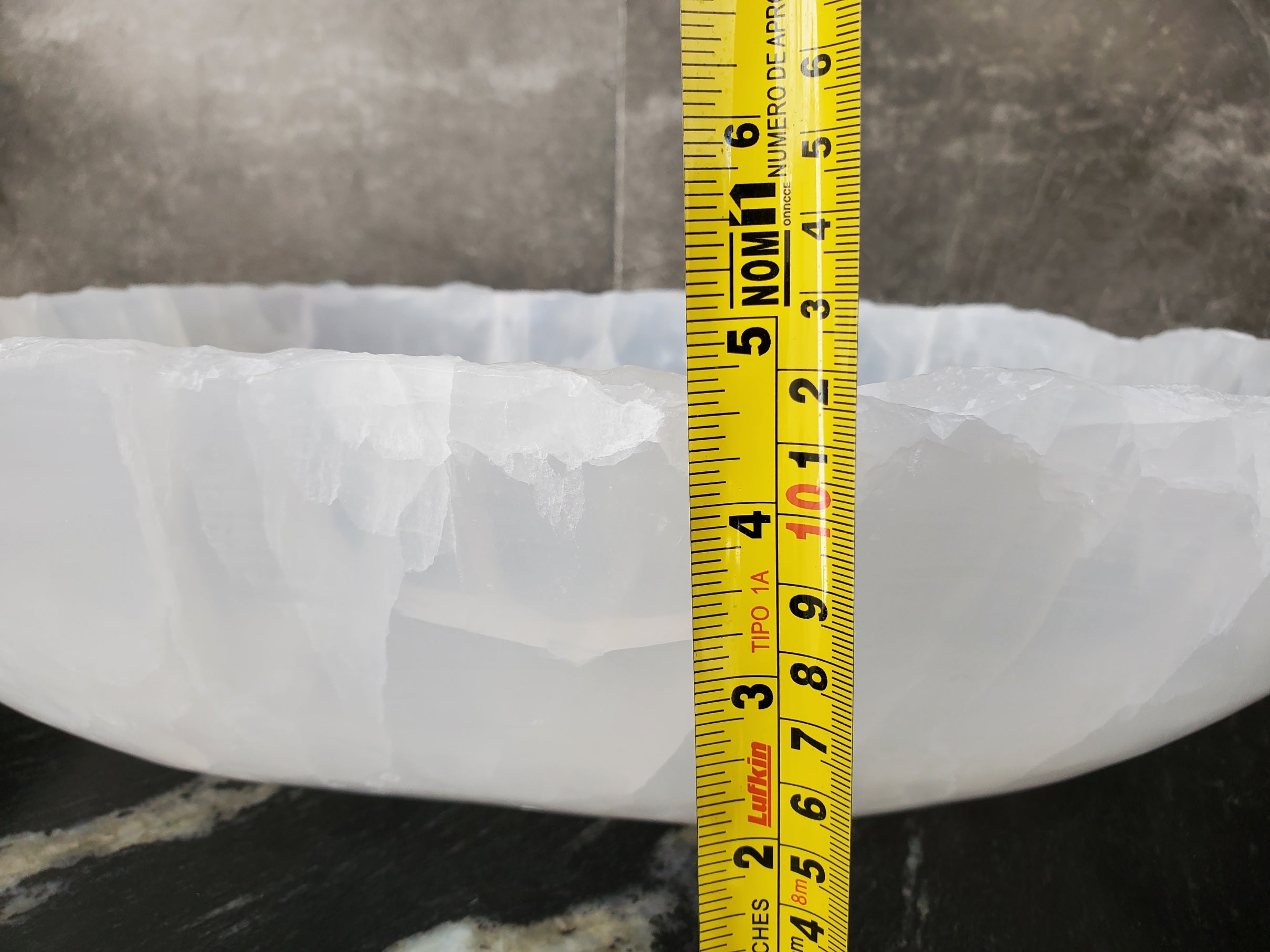 S33_47 White Onyx Bathroom Vessel Sink - 16 x 13.5 inch