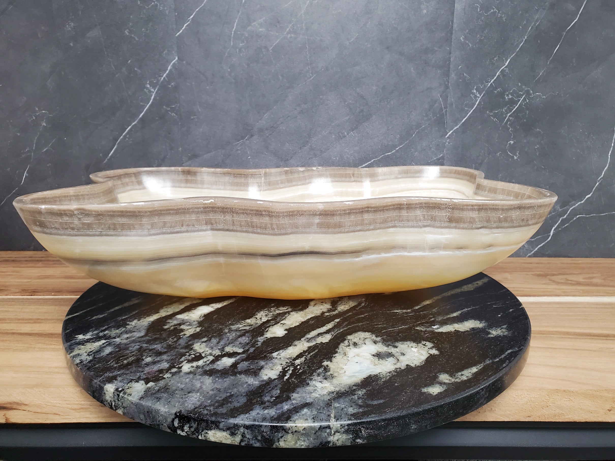S28_03 Onyx Stone Bathroom Vessel Sink