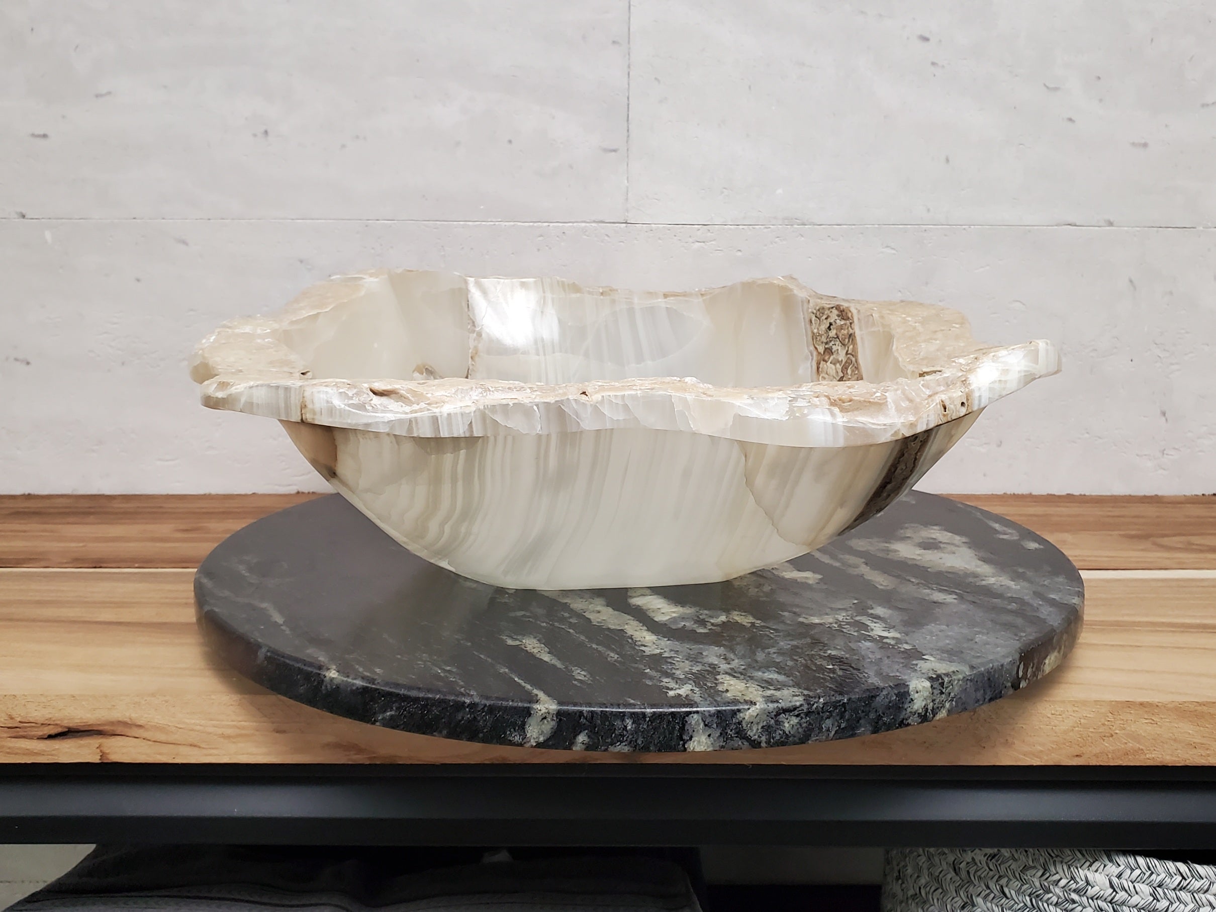 S28_02 Onyx Stone Bathroom Vessel Sink
