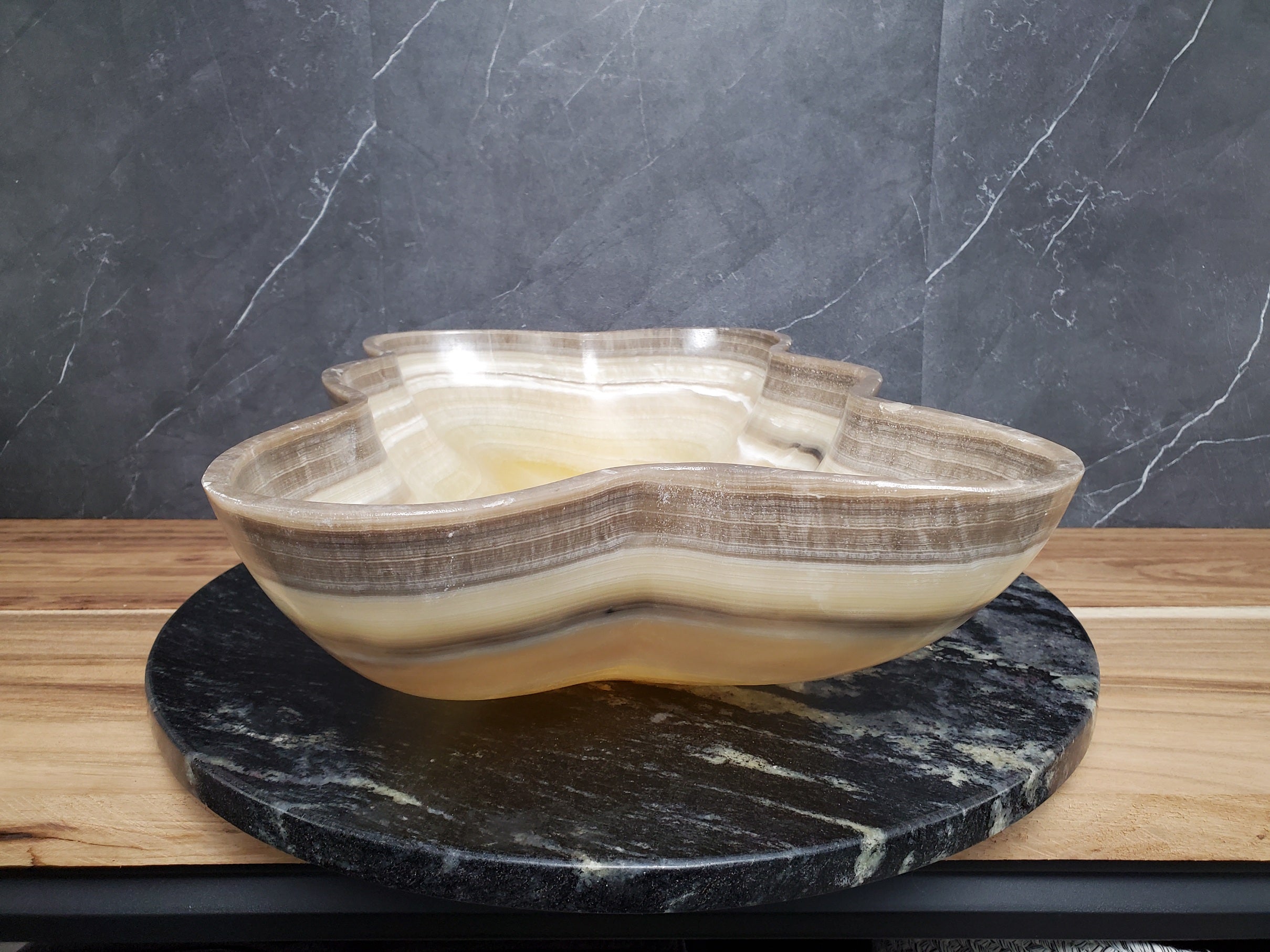 S28_03 Onyx Stone Bathroom Vessel Sink