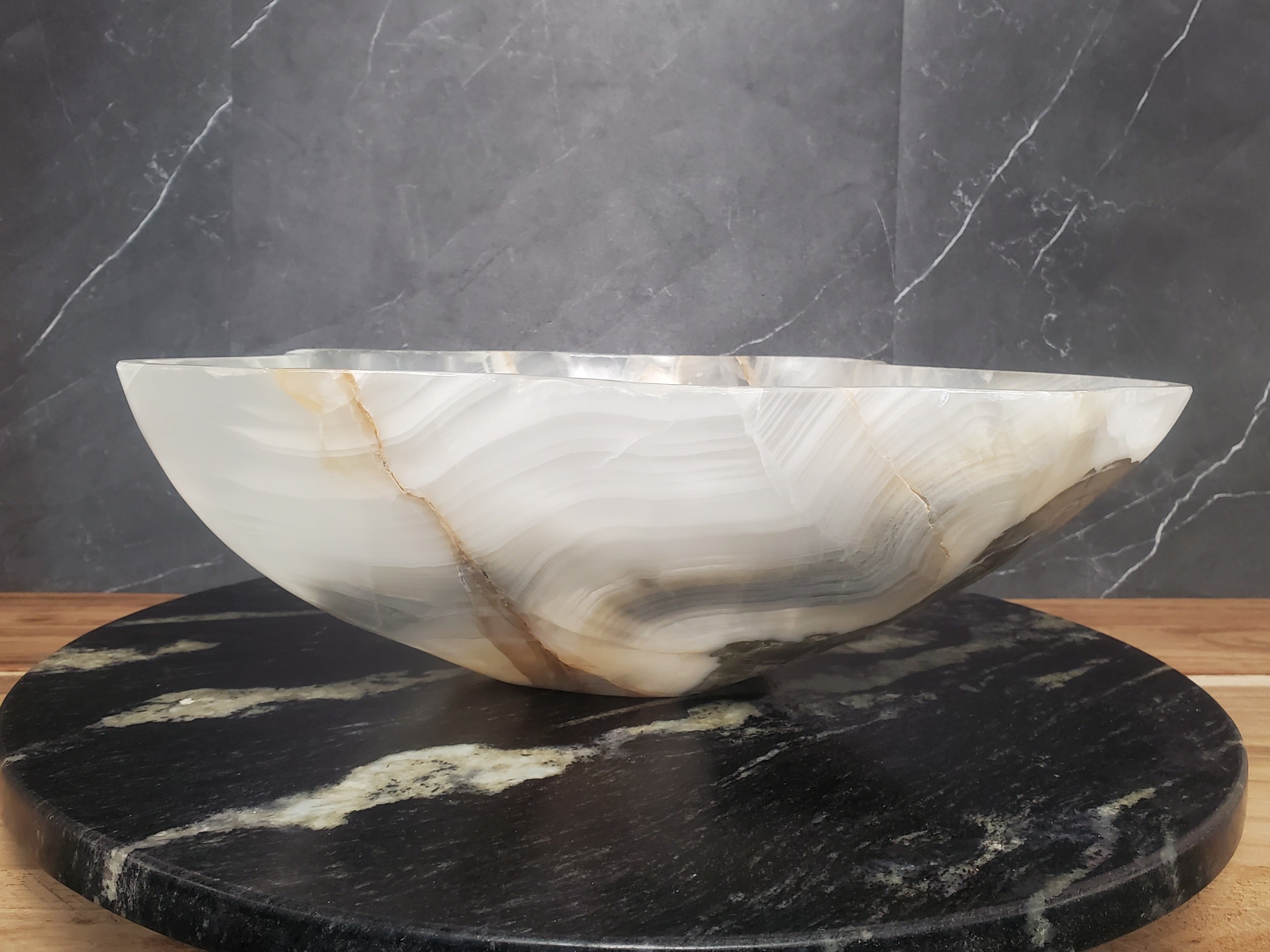 S28_01 Onyx Stone Bathroom Vessel Sink