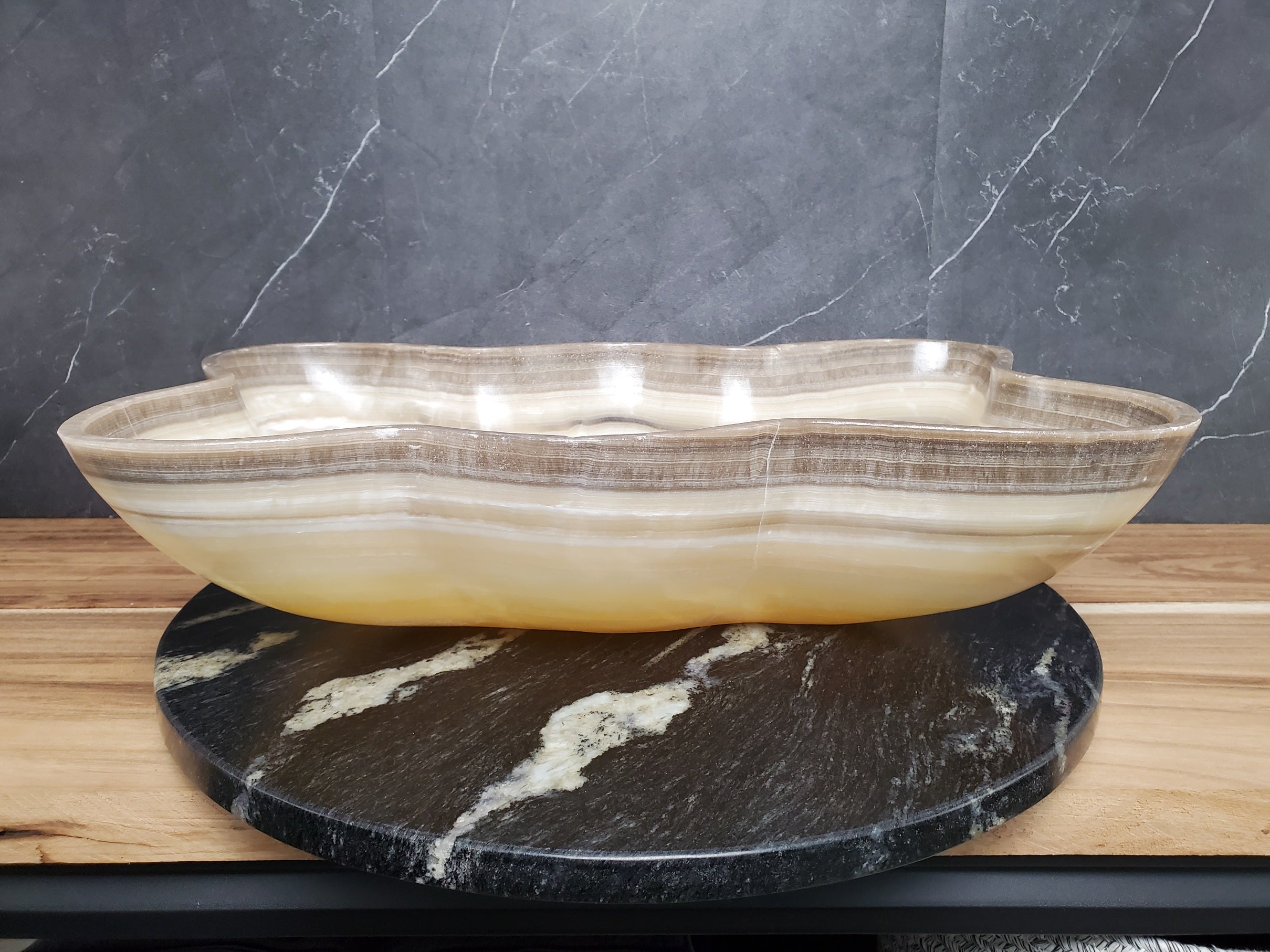 S28_03 Onyx Stone Bathroom Vessel Sink