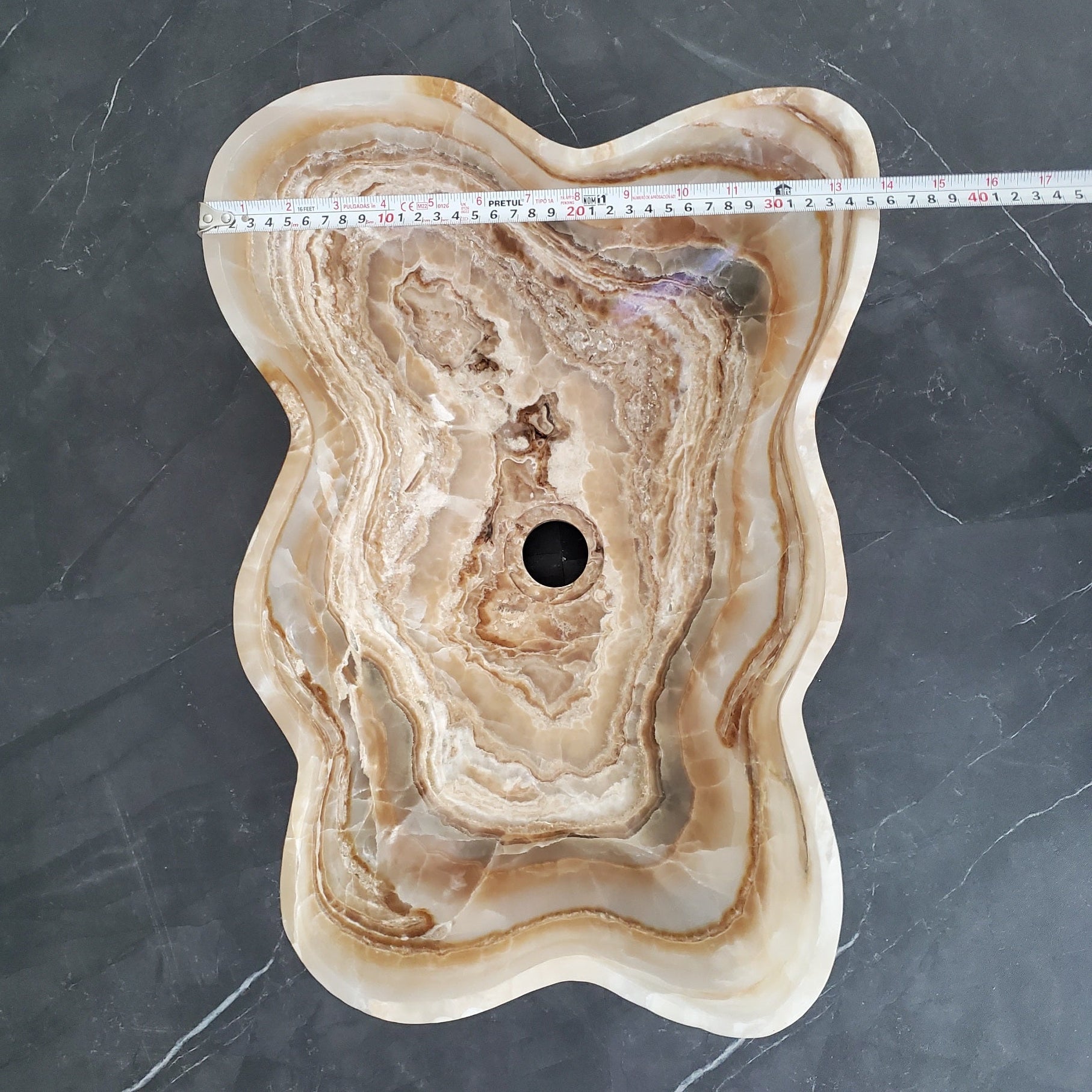S28_04 Onyx Stone Bathroom Vessel Sink