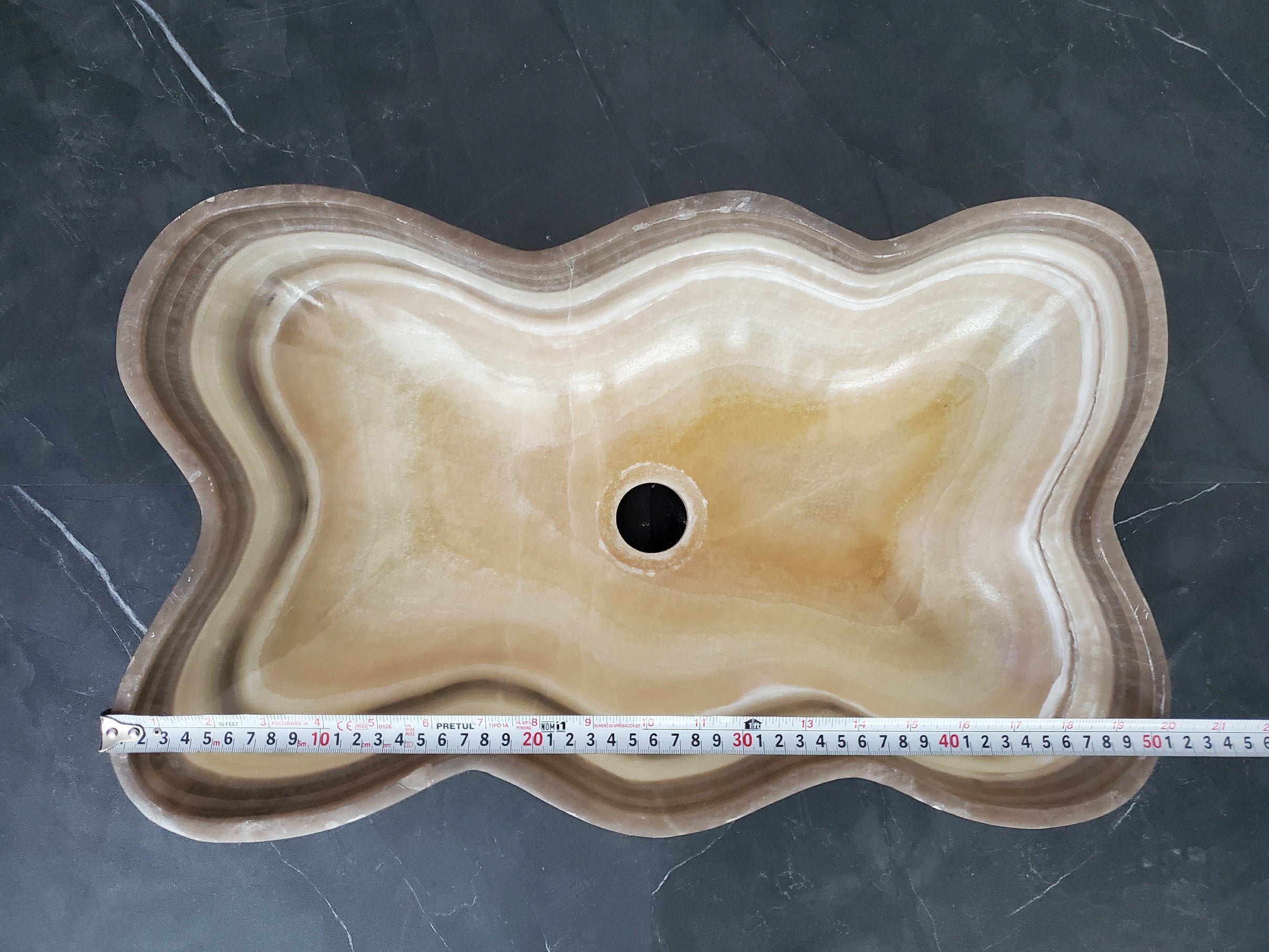 S28_03 Onyx Stone Bathroom Vessel Sink