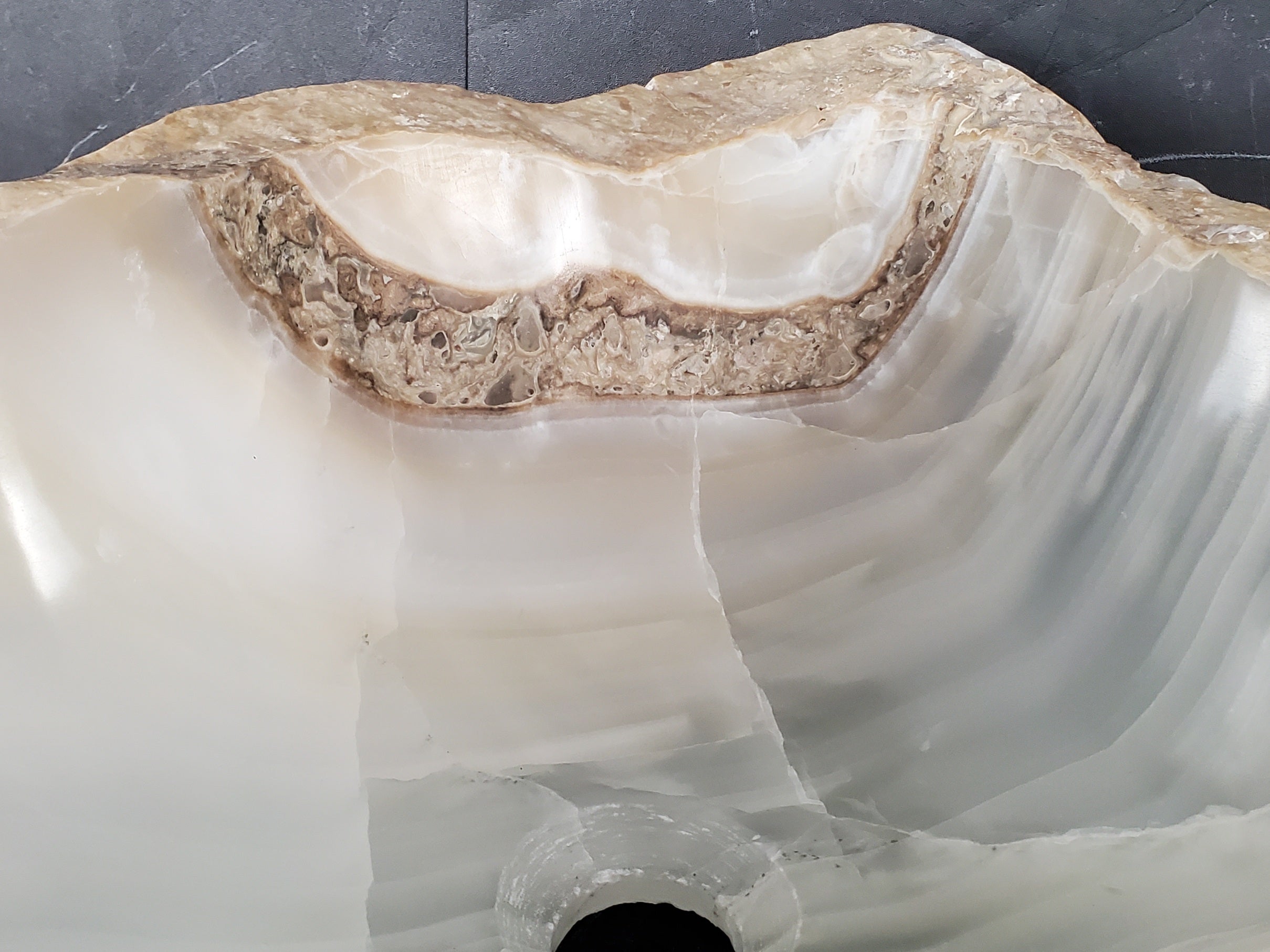 S28_02 Onyx Stone Bathroom Vessel Sink