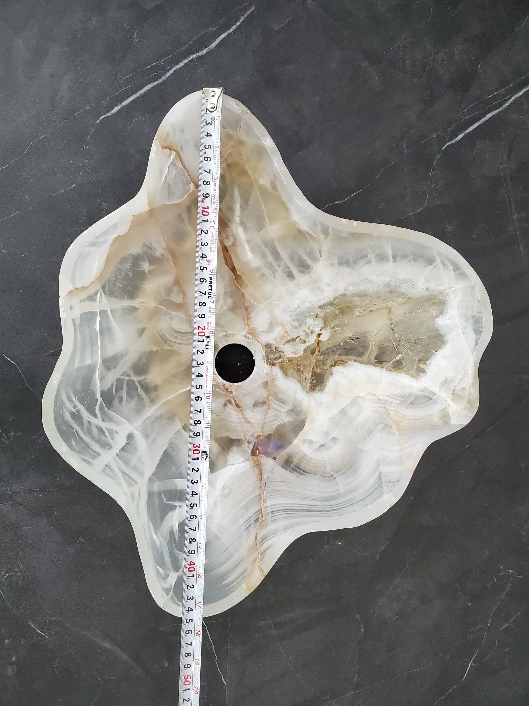 S28_01 Onyx Stone Bathroom Vessel Sink