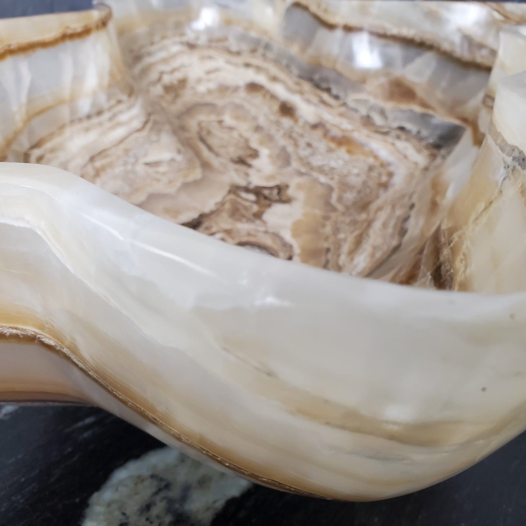 S28_04 Onyx Stone Bathroom Vessel Sink - 19 x 14 inch