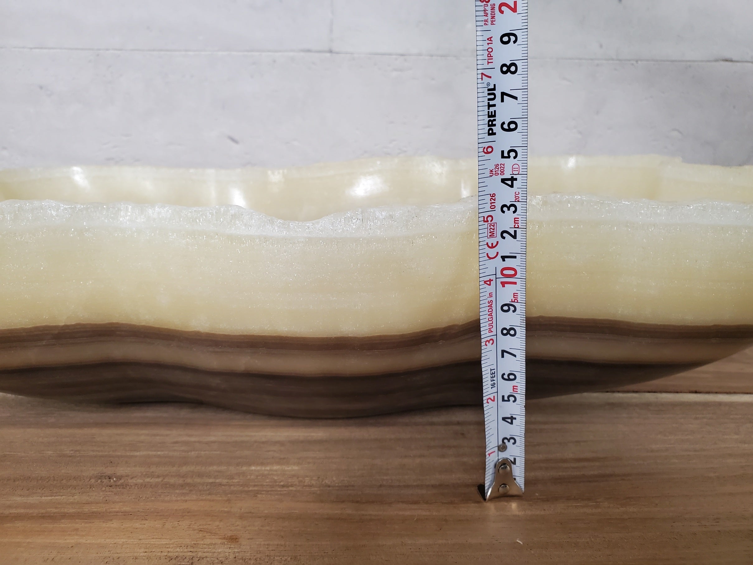 S28_05 Onyx Stone Bathroom Vessel Sink - 20 x 12.5 inch