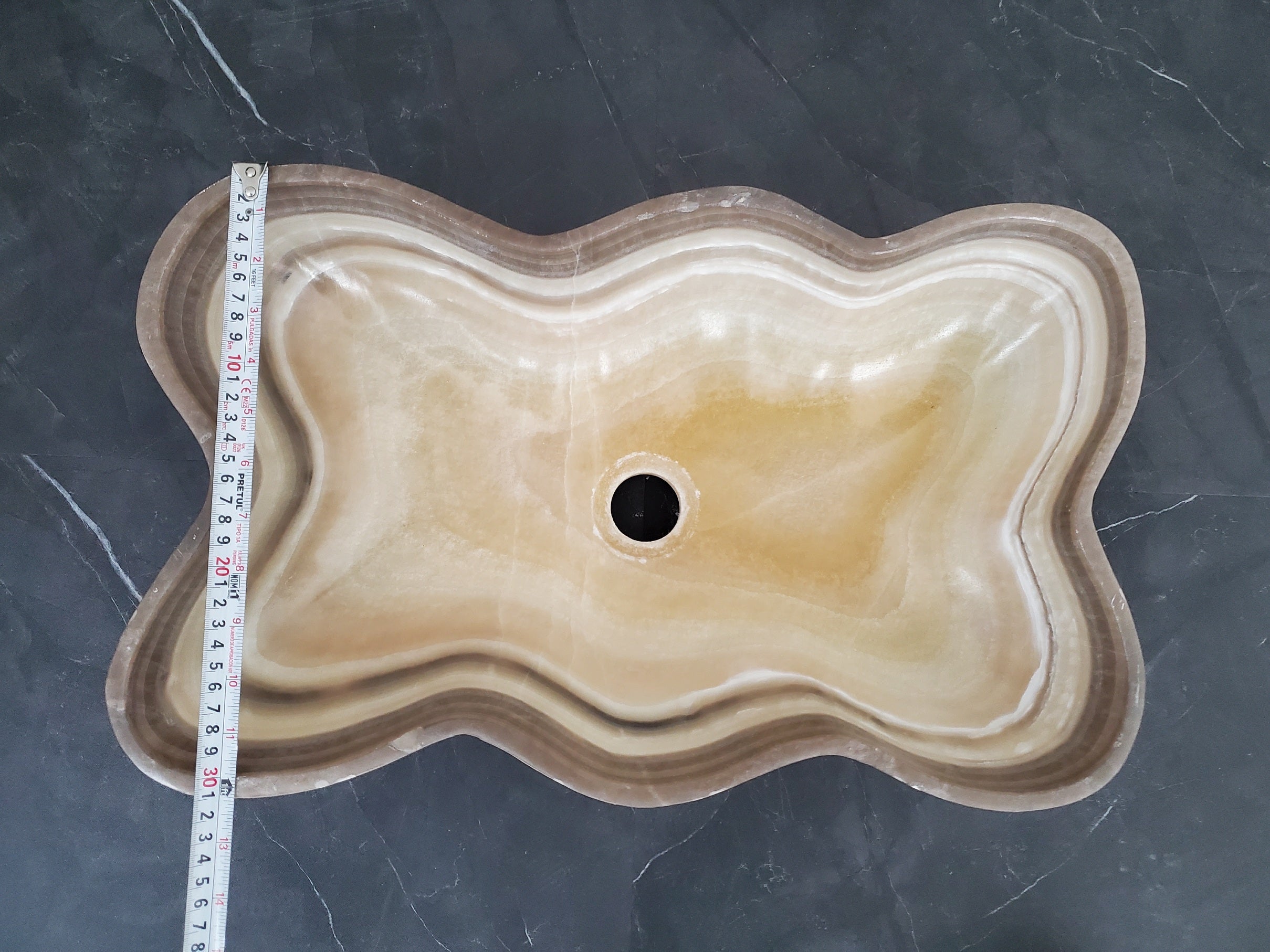 S28_03 Onyx Stone Bathroom Vessel Sink