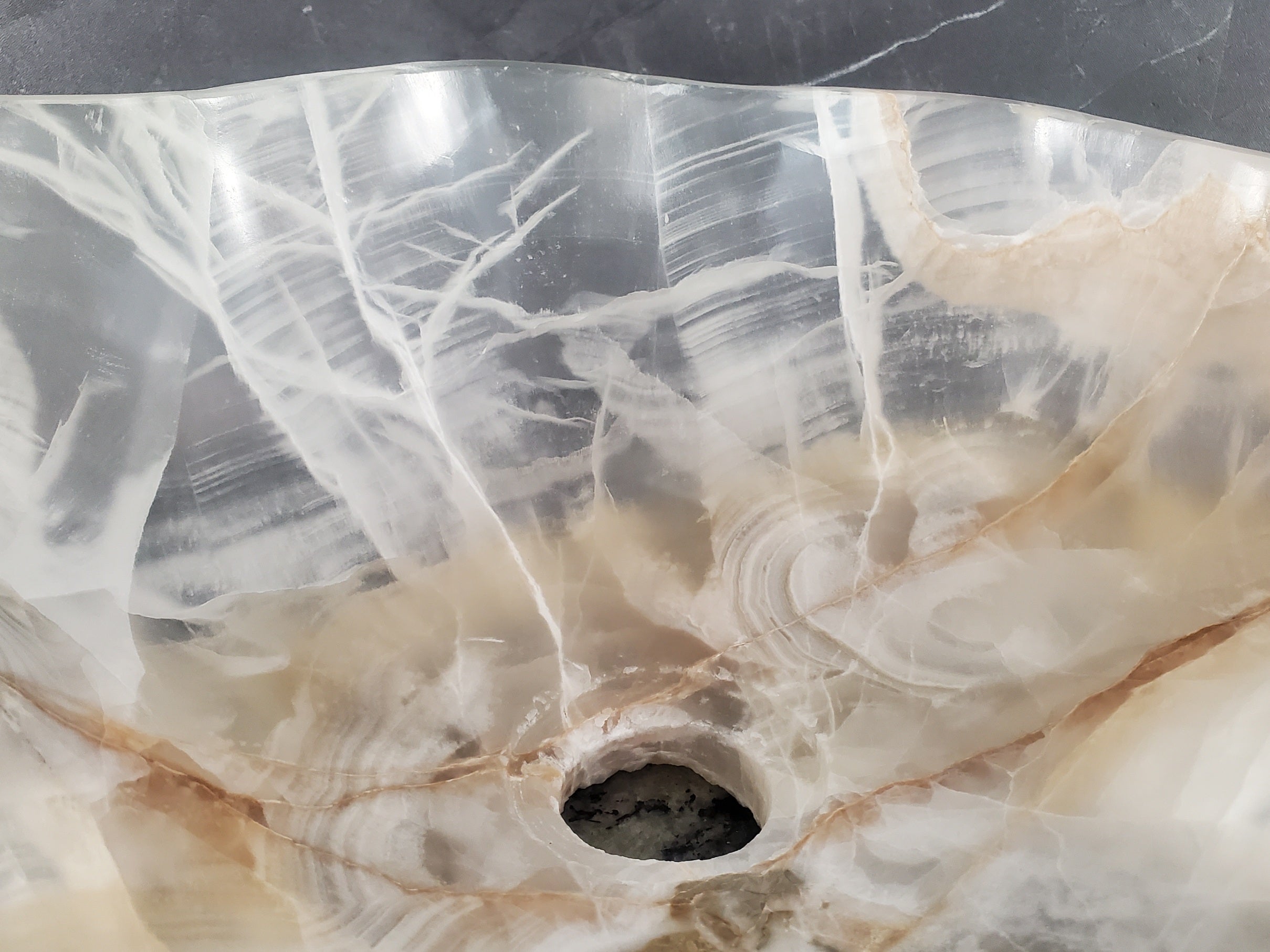 S28_01 Onyx Stone Bathroom Vessel Sink