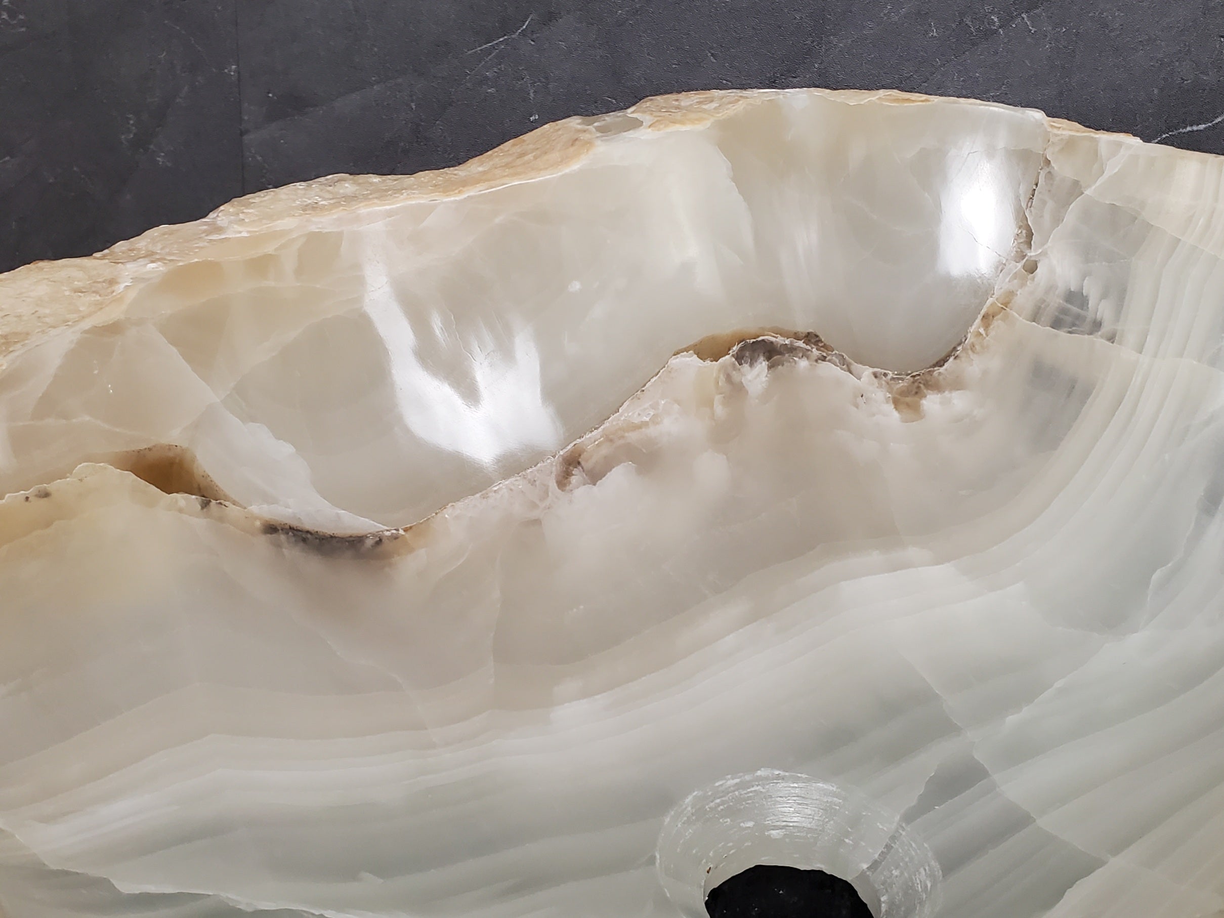 S28_02 Onyx Stone Bathroom Vessel Sink