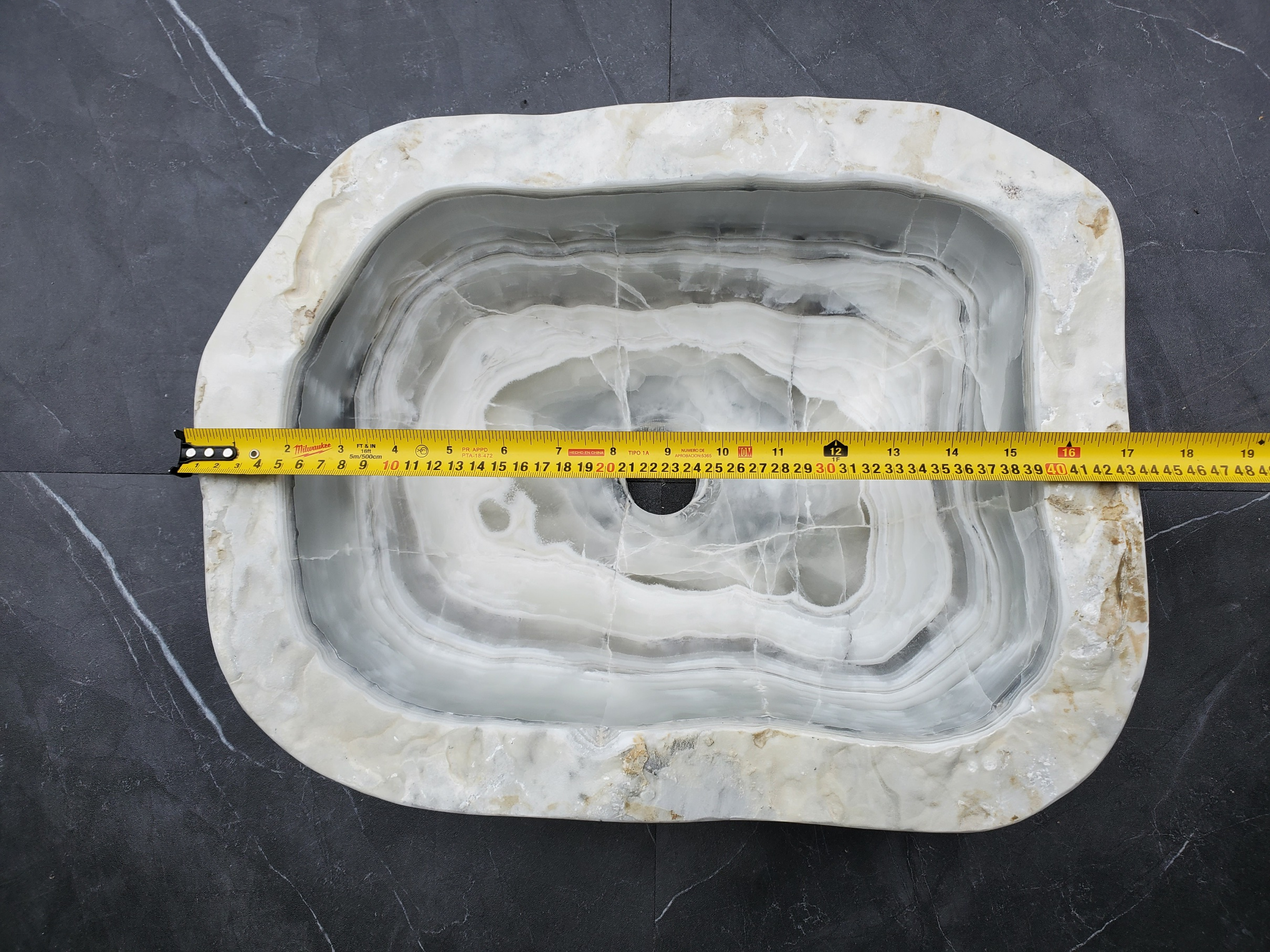 S30_06 Onyx Stone Vessel Bathroom Sink