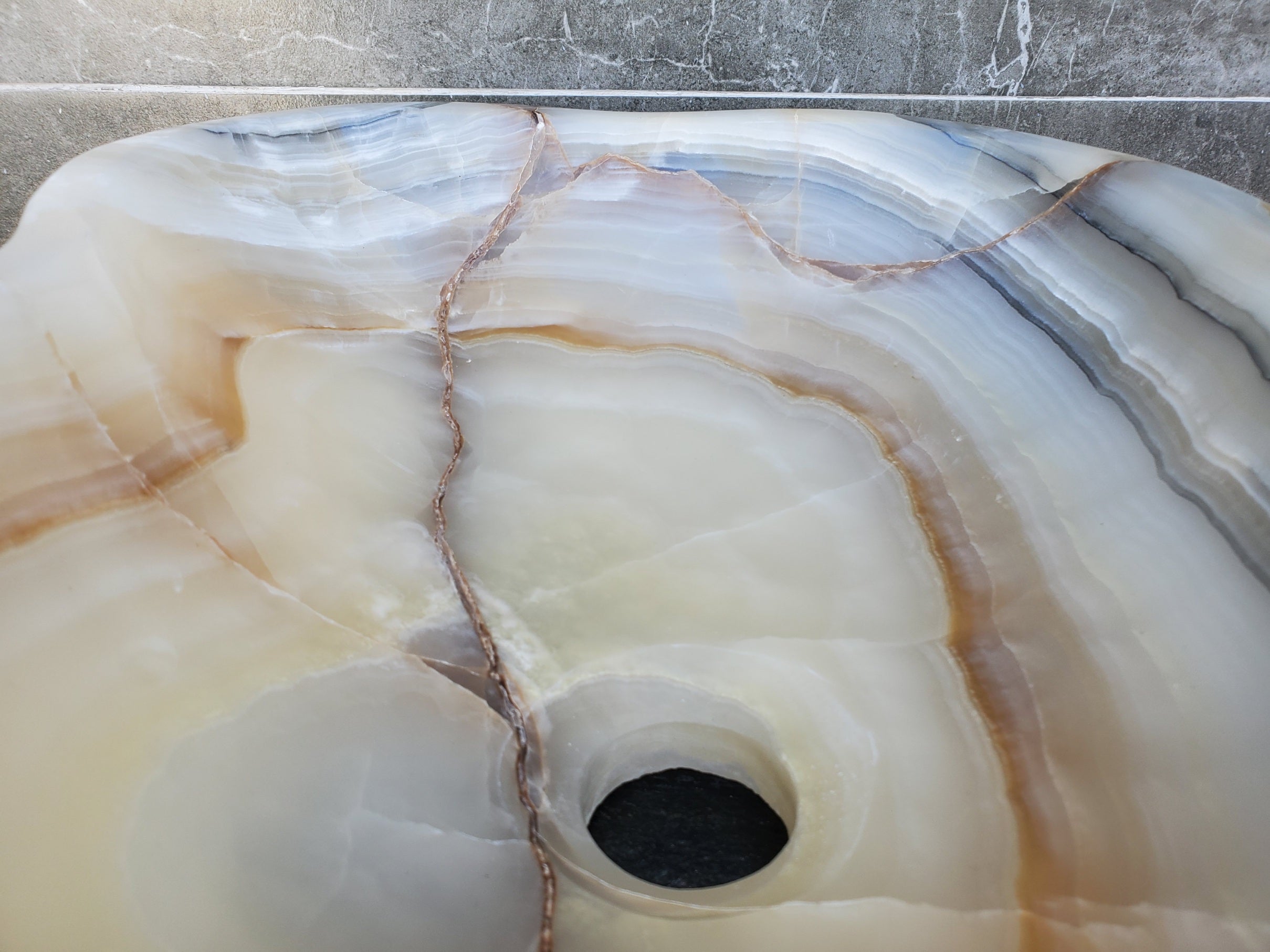 S29_10 Onyx Stone Vessel Bathroom Sink