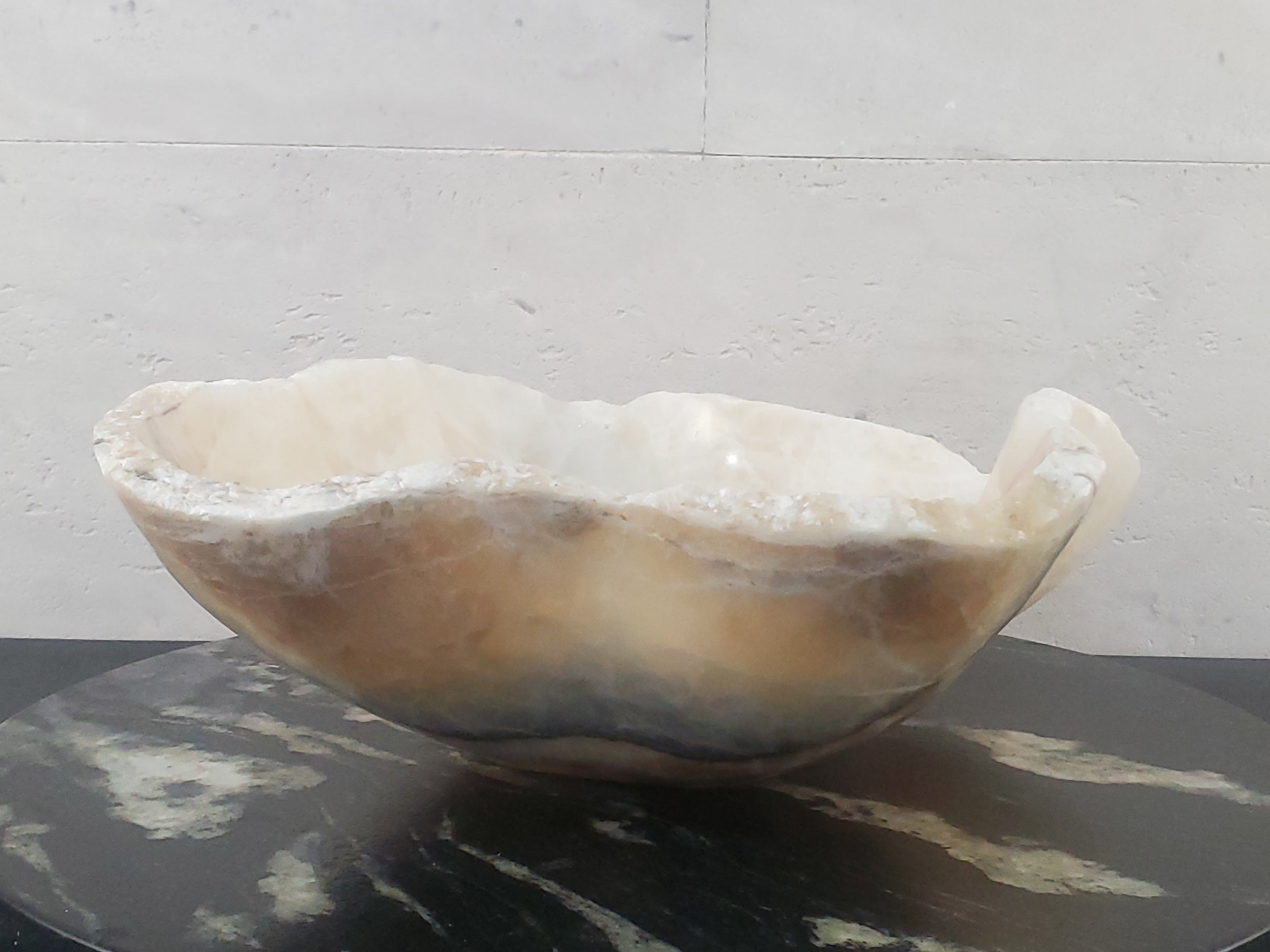 S27_05 Onyx Stone Bathroom Vessel Sink - 15 x 13.5 inch