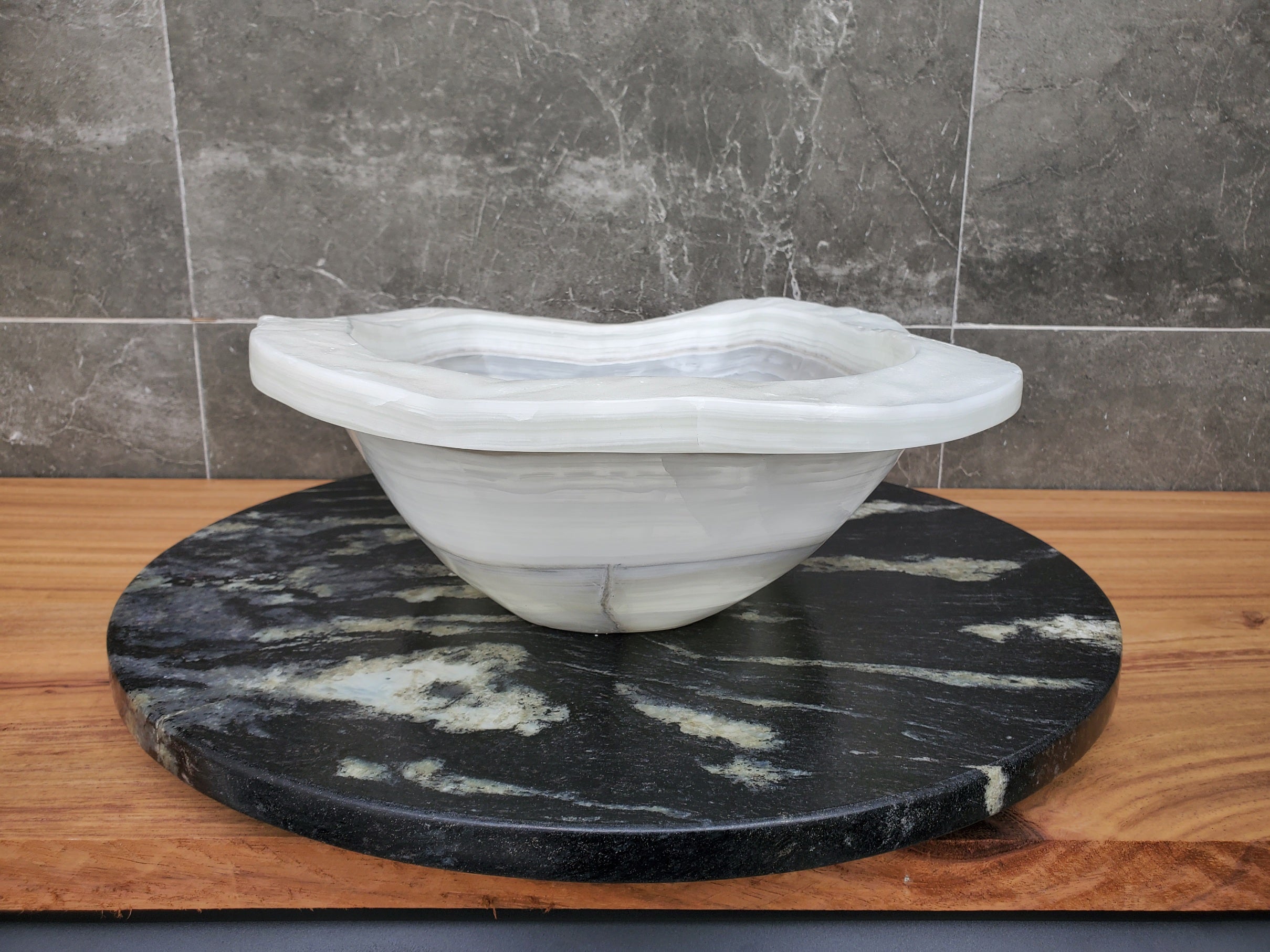 S30_10 Onyx Stone Vessel Bathroom Sink
