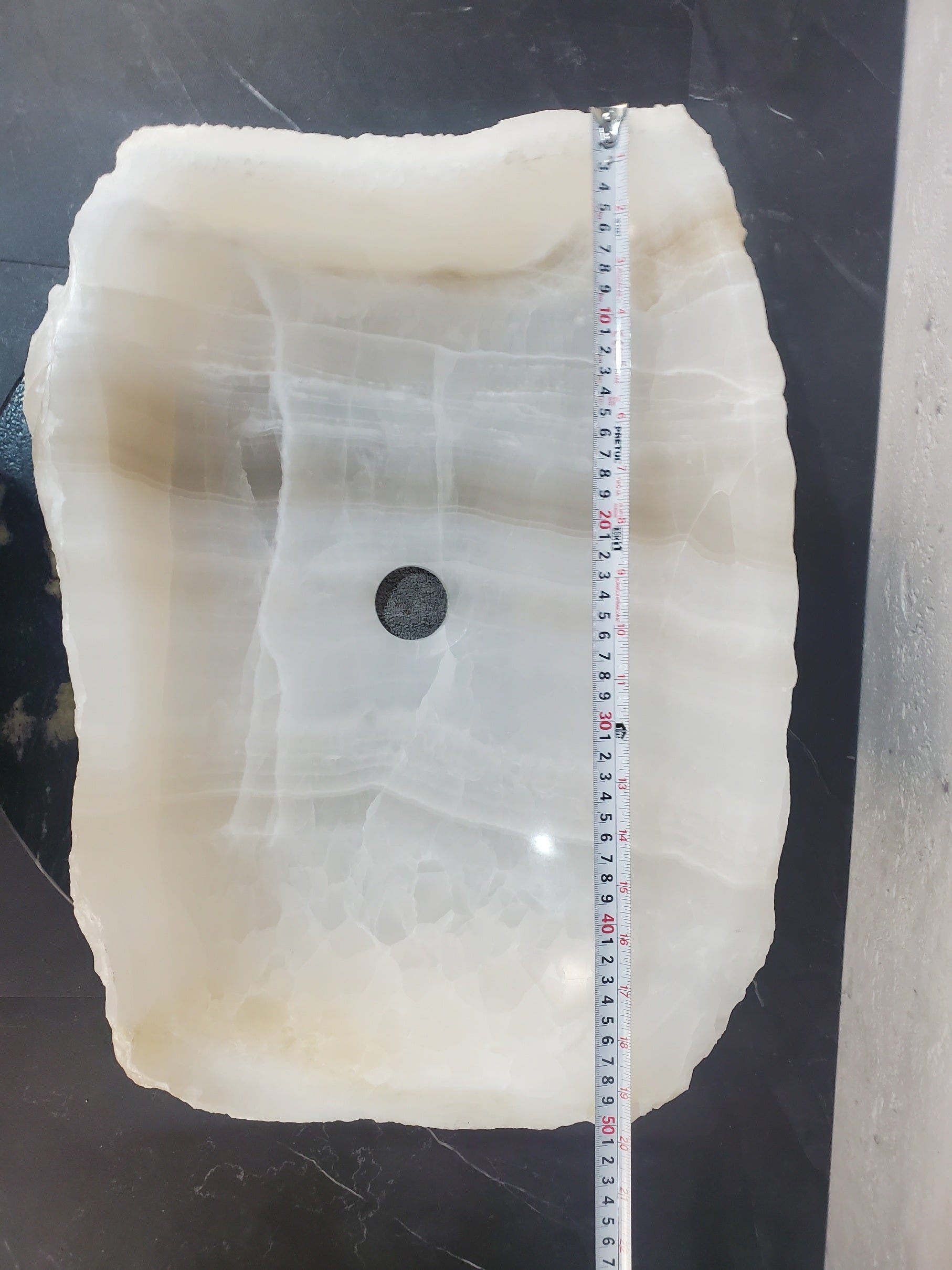 S27_15 Onyx Stone Bathroom Vessel Sink