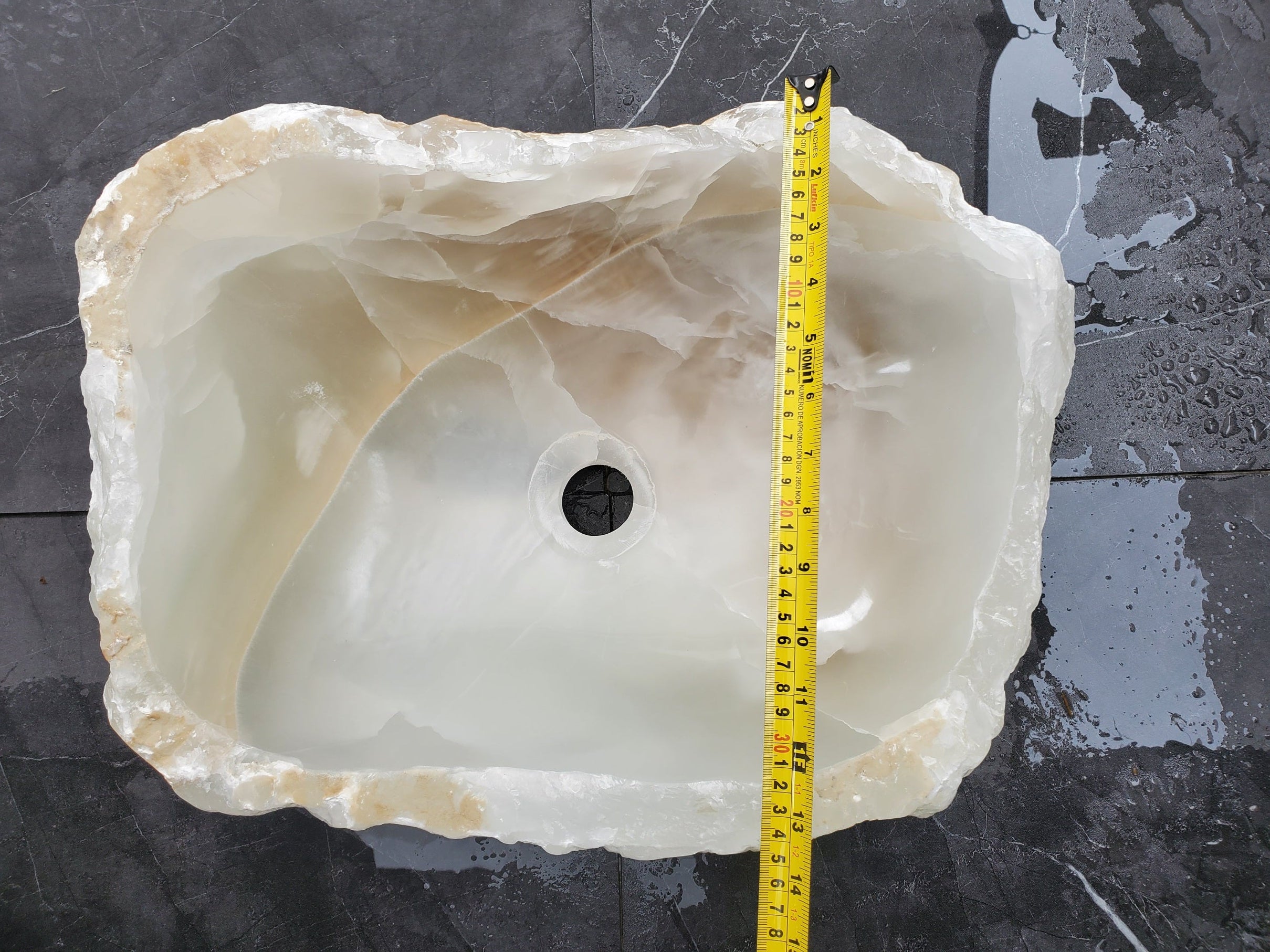 S31_43 Onyx Stone Vessel Bathroom Sink