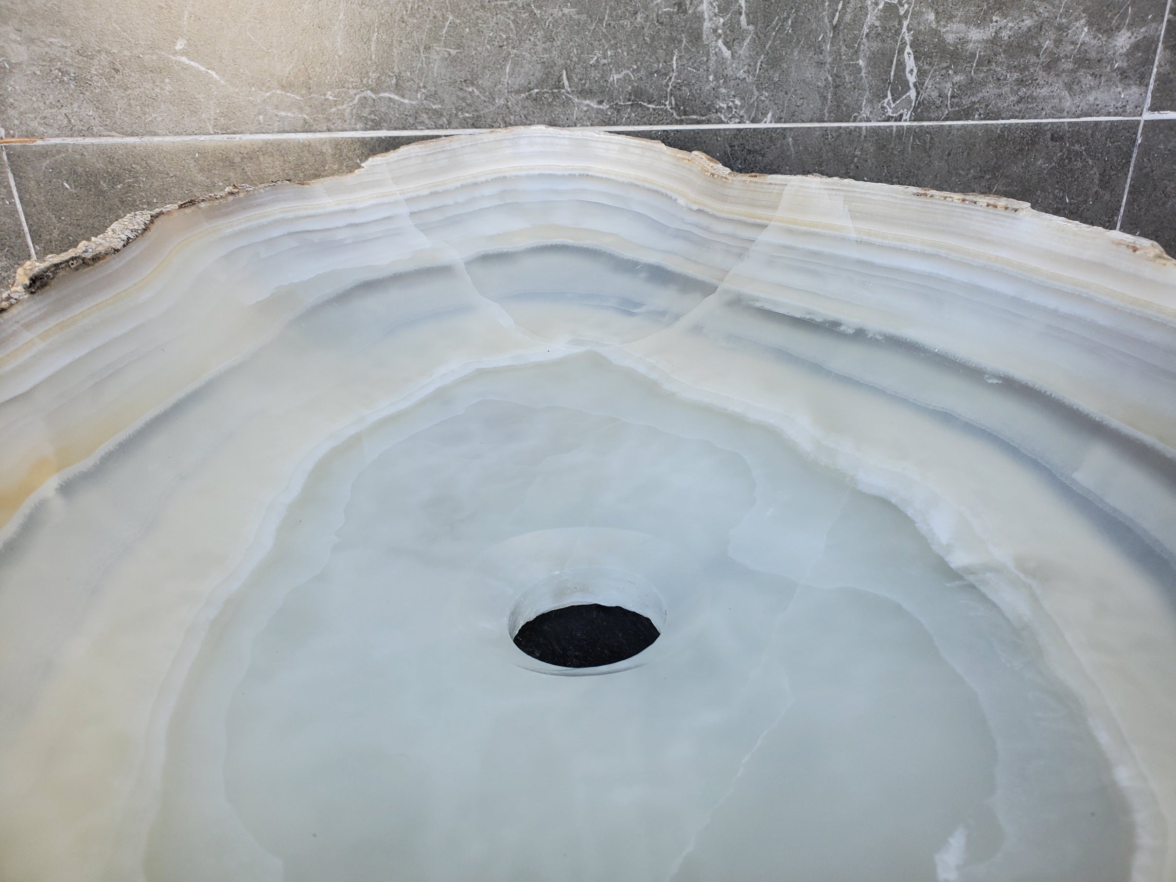 S29_09 Onyx Stone Vessel Bathroom Sink