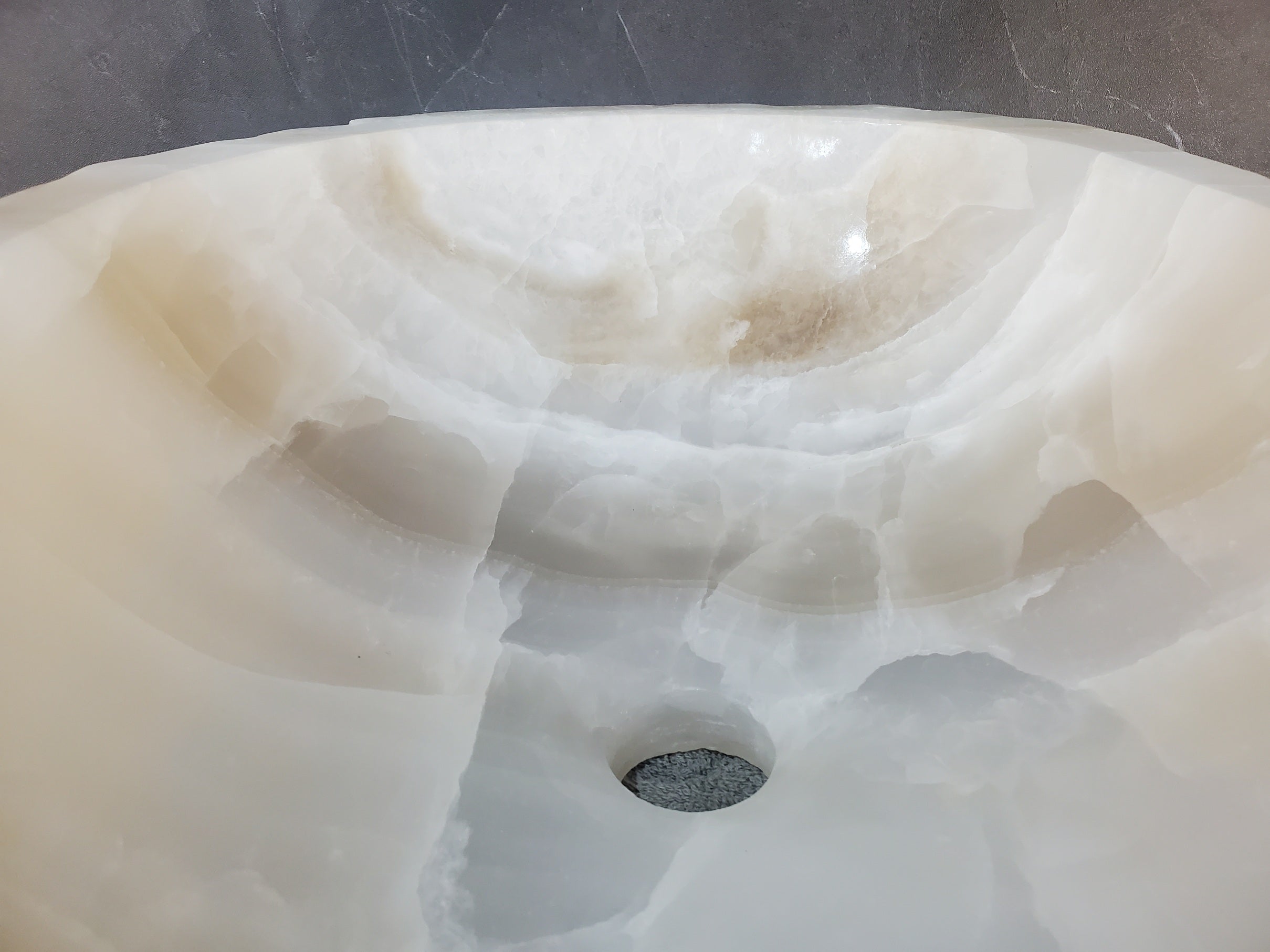 S27_16 Onyx Stone Bathroom Vessel Sink