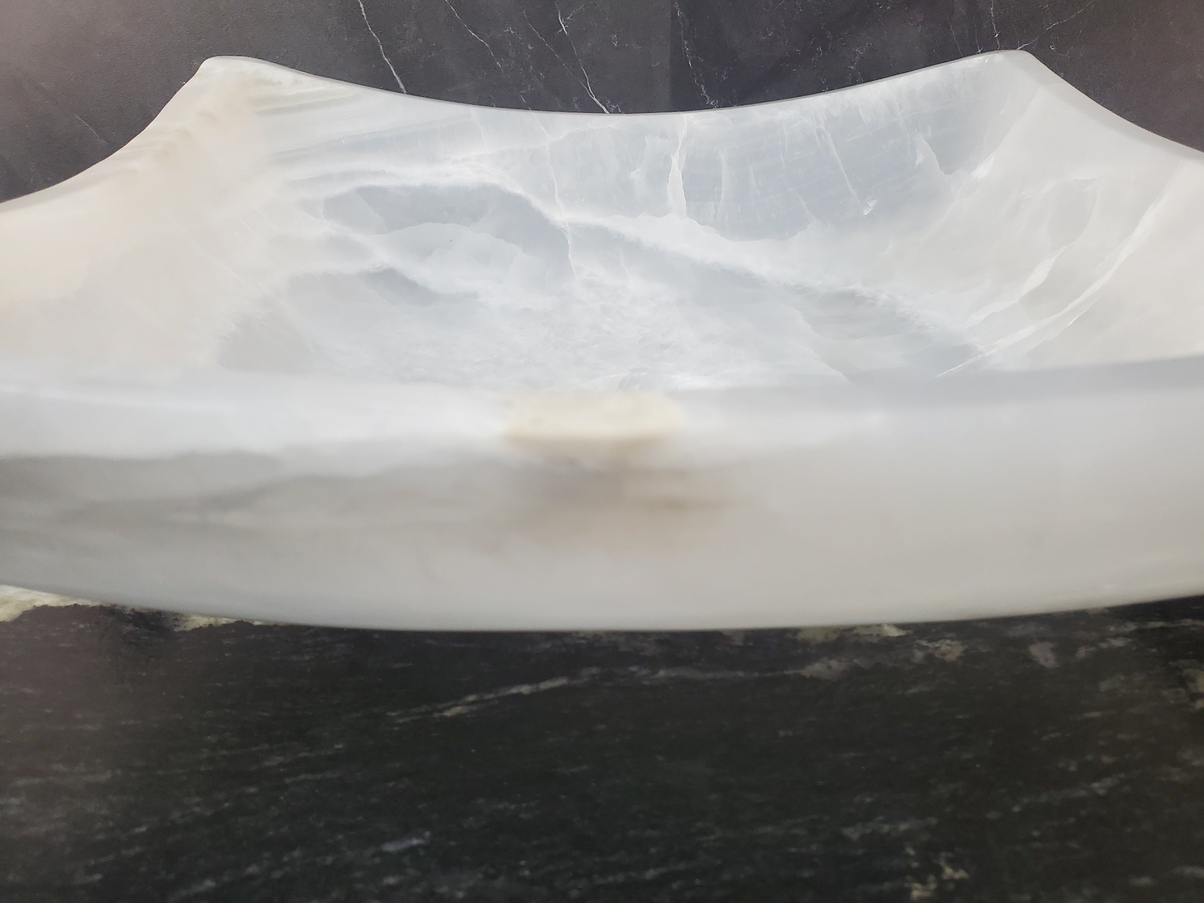 S27_07 Onyx Stone Bathroom Vessel Sink (Square)