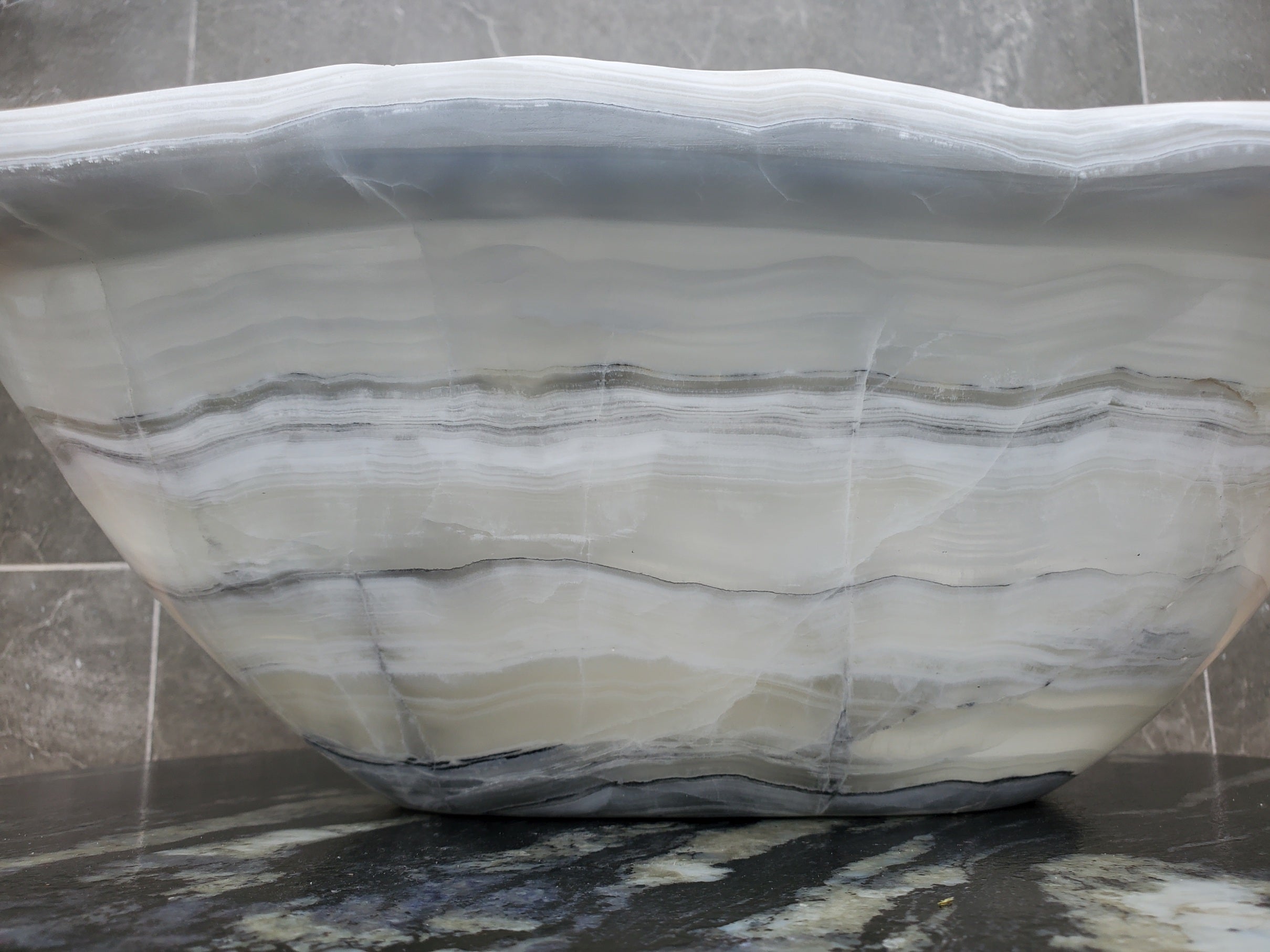 S30_06 Onyx Stone Vessel Bathroom Sink