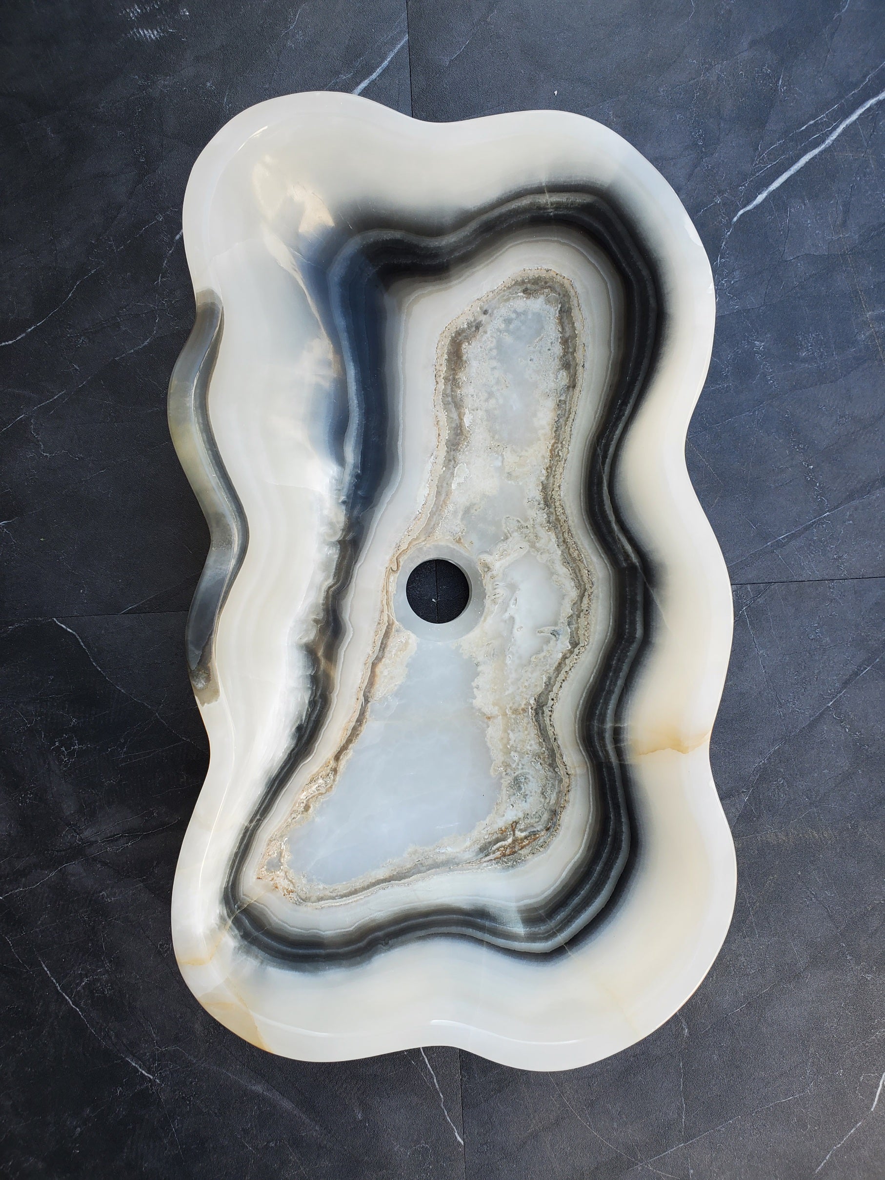 S29_08 SOLD Onyx Stone Bathroom Vessel Sink