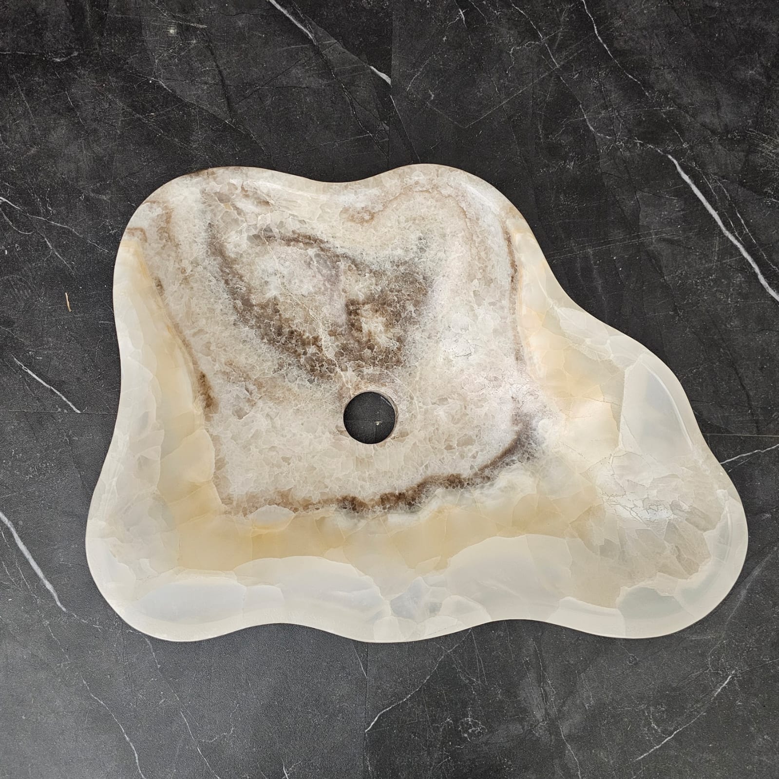 S28_06 Onyx Stone Vessel Bathroom Sink