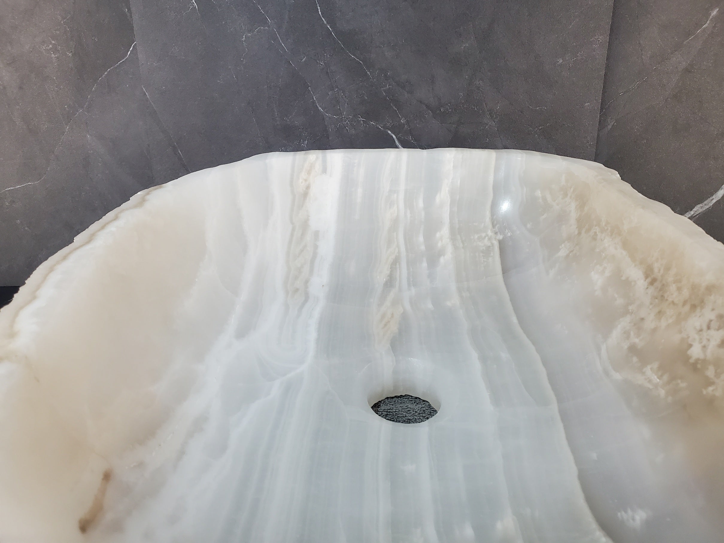 S27_17 Onyx Stone Bathroom Vessel Sink