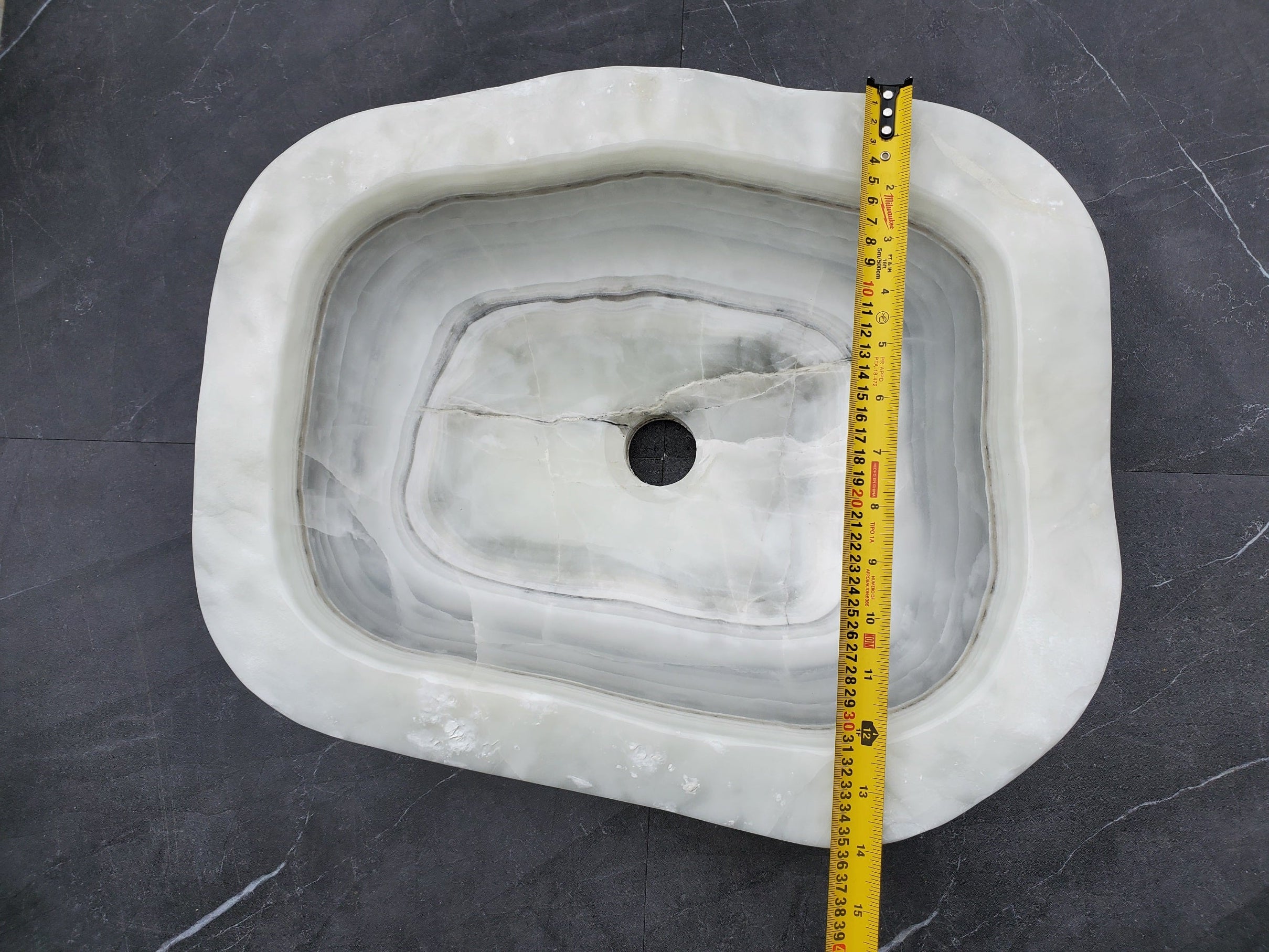S30_10 Onyx Stone Vessel Bathroom Sink