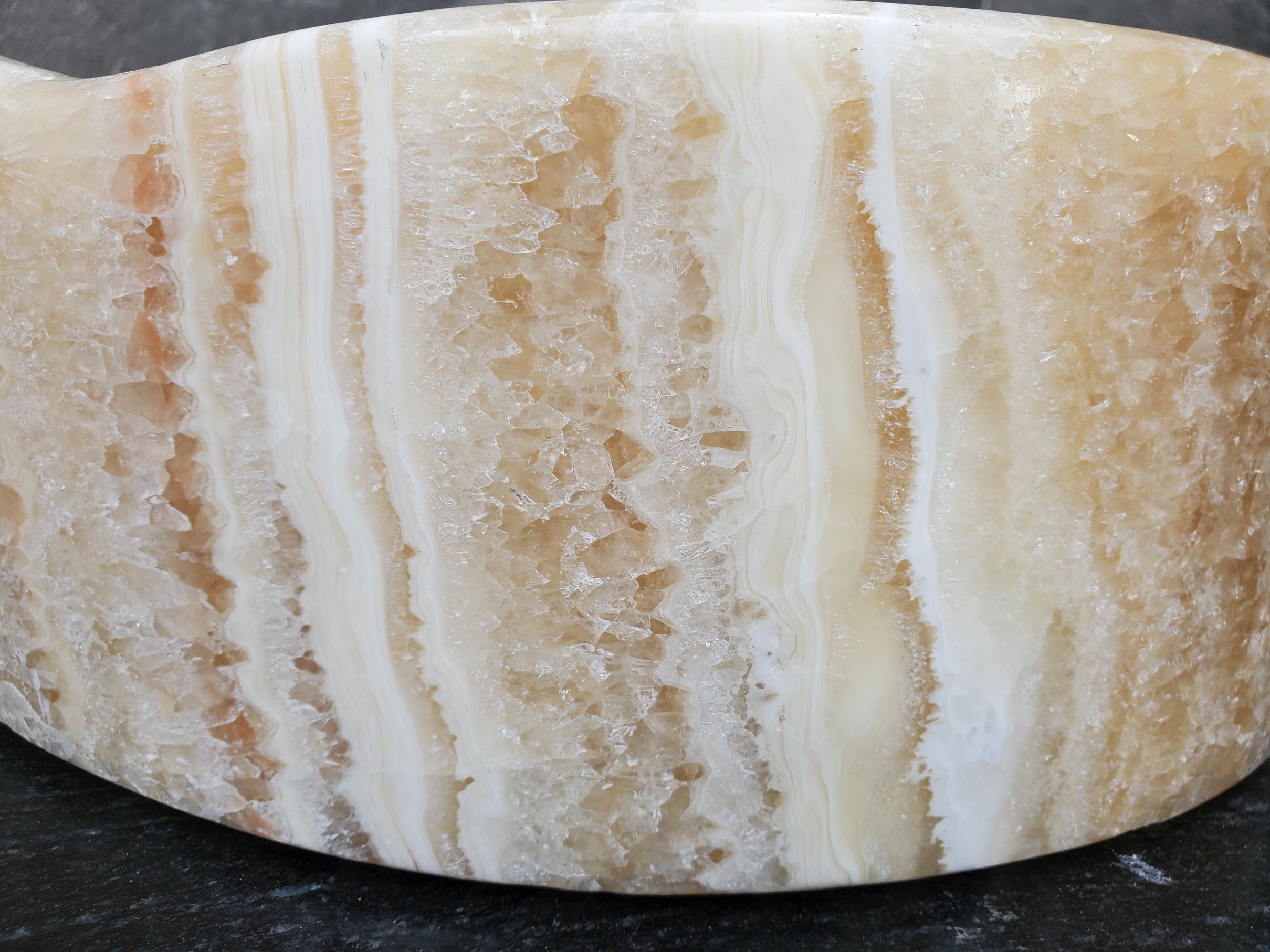 S29_11 Onyx Stone Vessel Bathroom Sink - Round