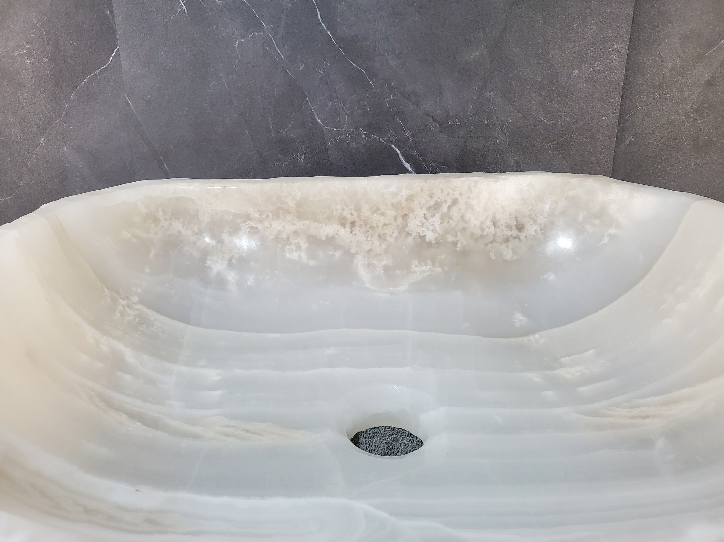 S27_17 Onyx Stone Bathroom Vessel Sink